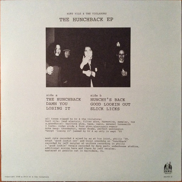 Kurt Vile & The Violators – The Hunchback EP (12", EE.UU., 2013)