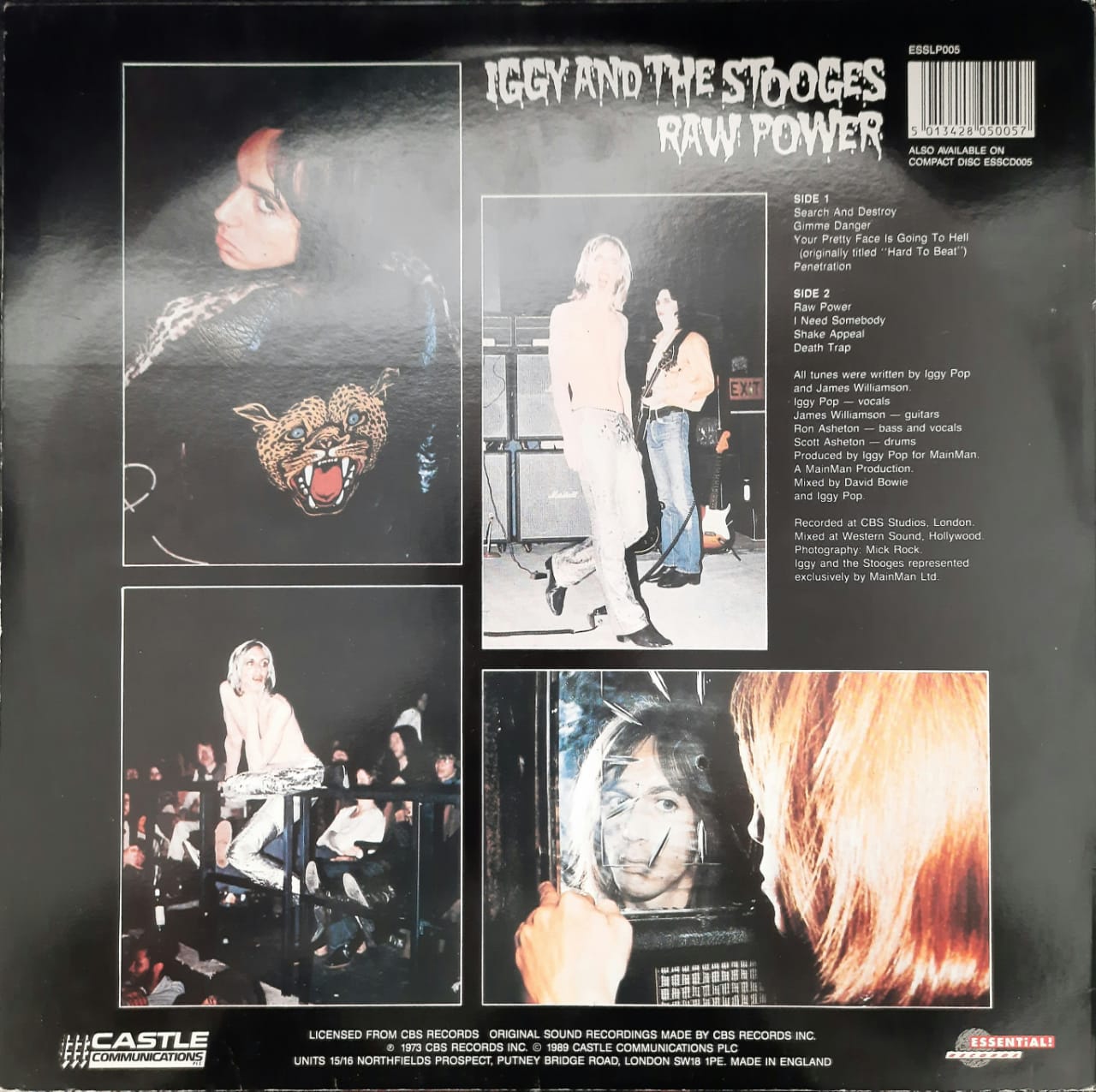 Iggy And The Stooges – Raw Power (LP, Reino Unido, 1989)