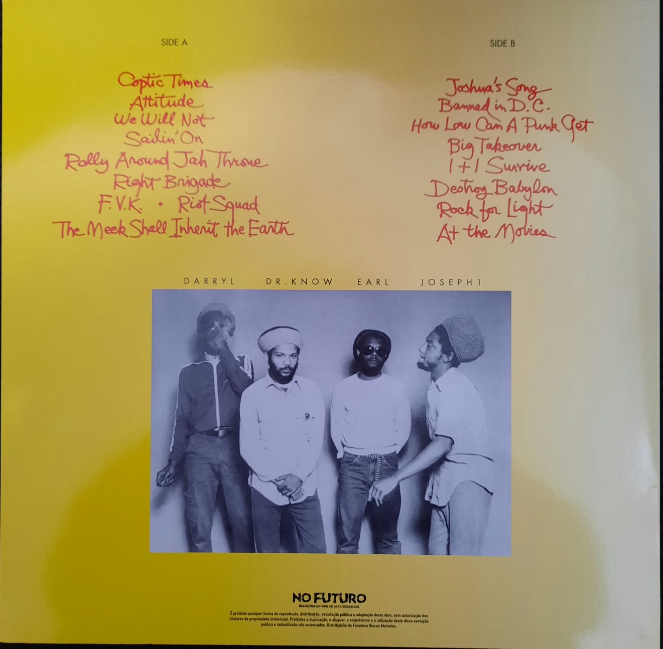 Bad Brains – Rock For Light (LP, no oficial, España, 2019)