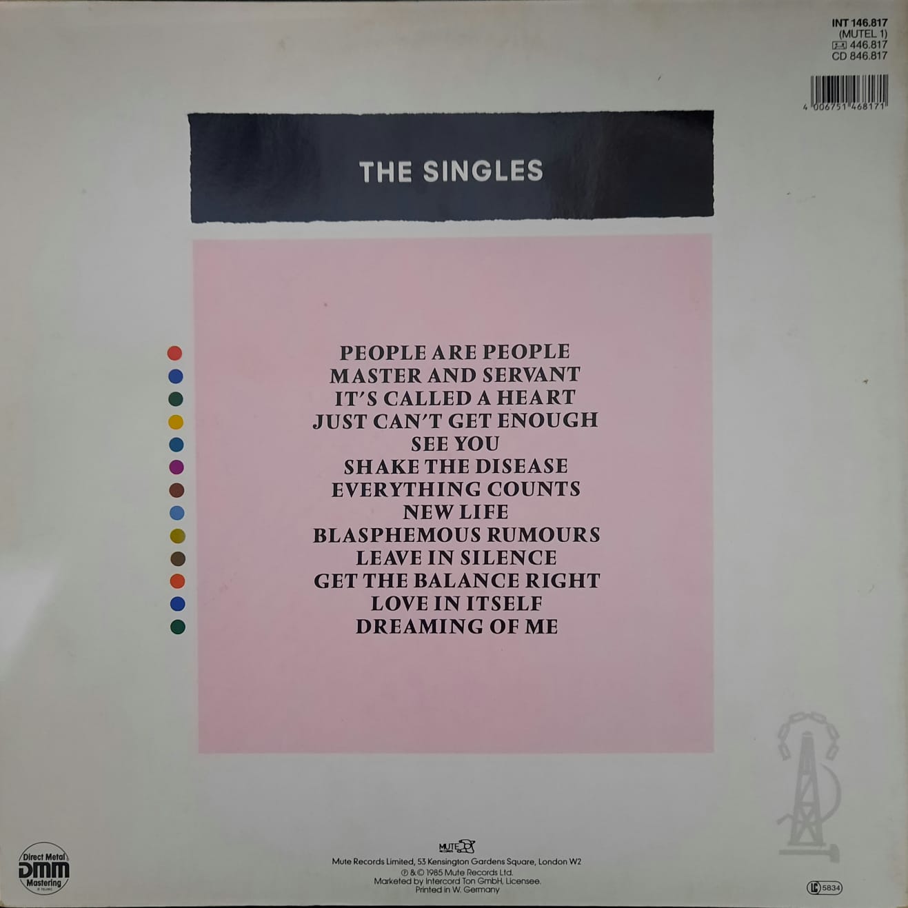Depeche Mode – The Singles 81 → 85 (LP, Alemania, 1985)