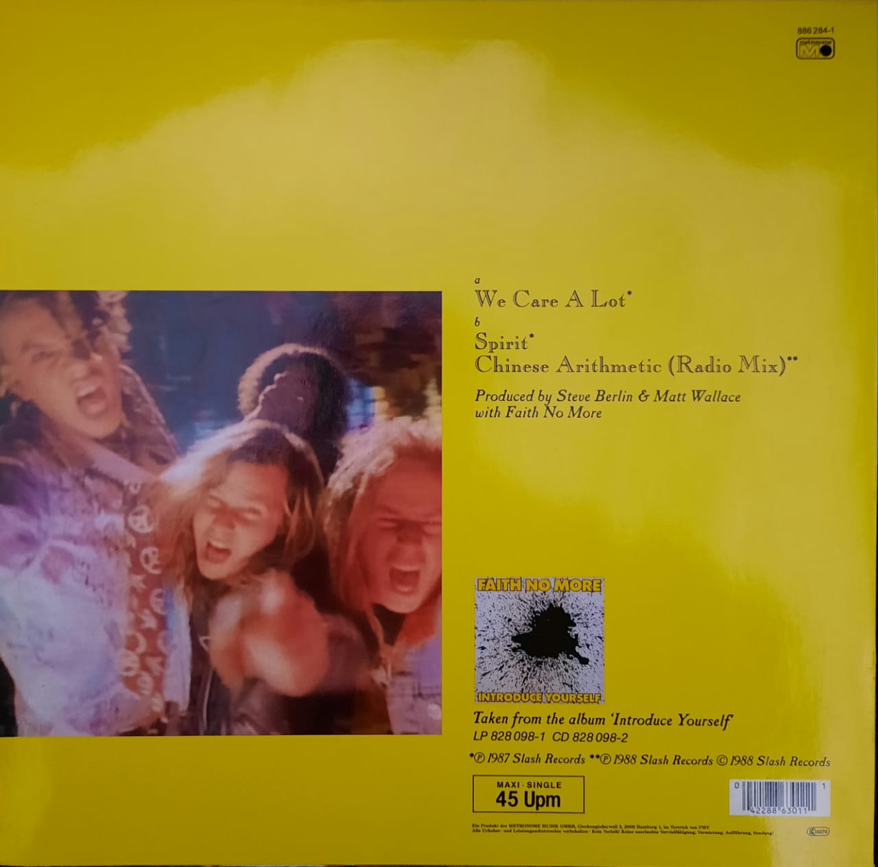 Faith No More – We Care A Lot (12", Alemania, 1988)