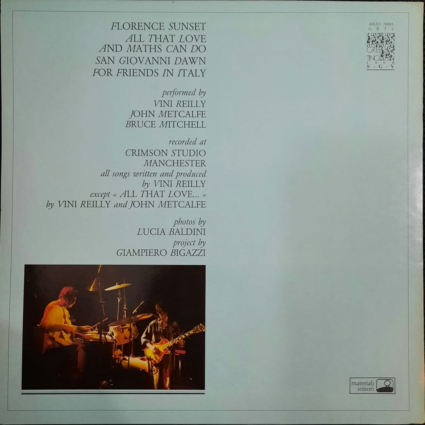 Durutti Column – Greetings Three (12", Italia, 1986)