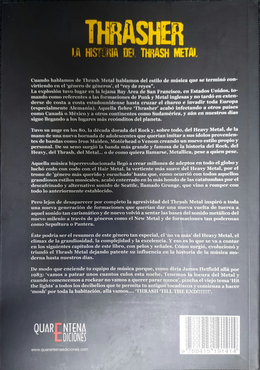 Thrasher! La historia del Thrash Metal, de Antonio Valseca