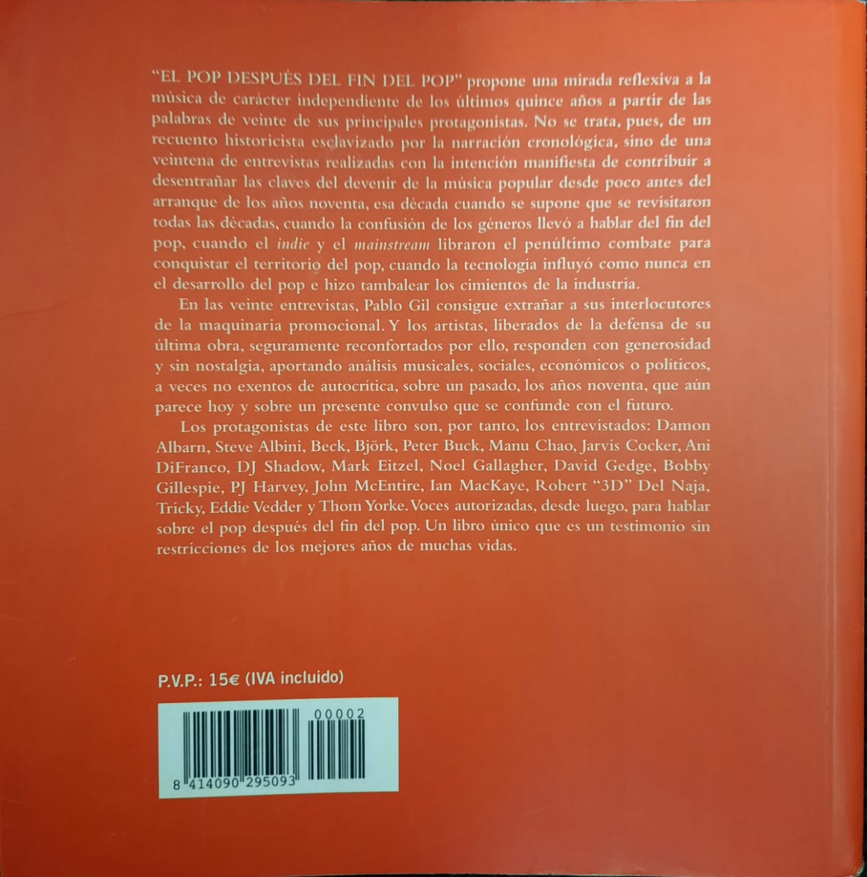 El pop después del fin del pop. Entrevistas, de Pablo Gil