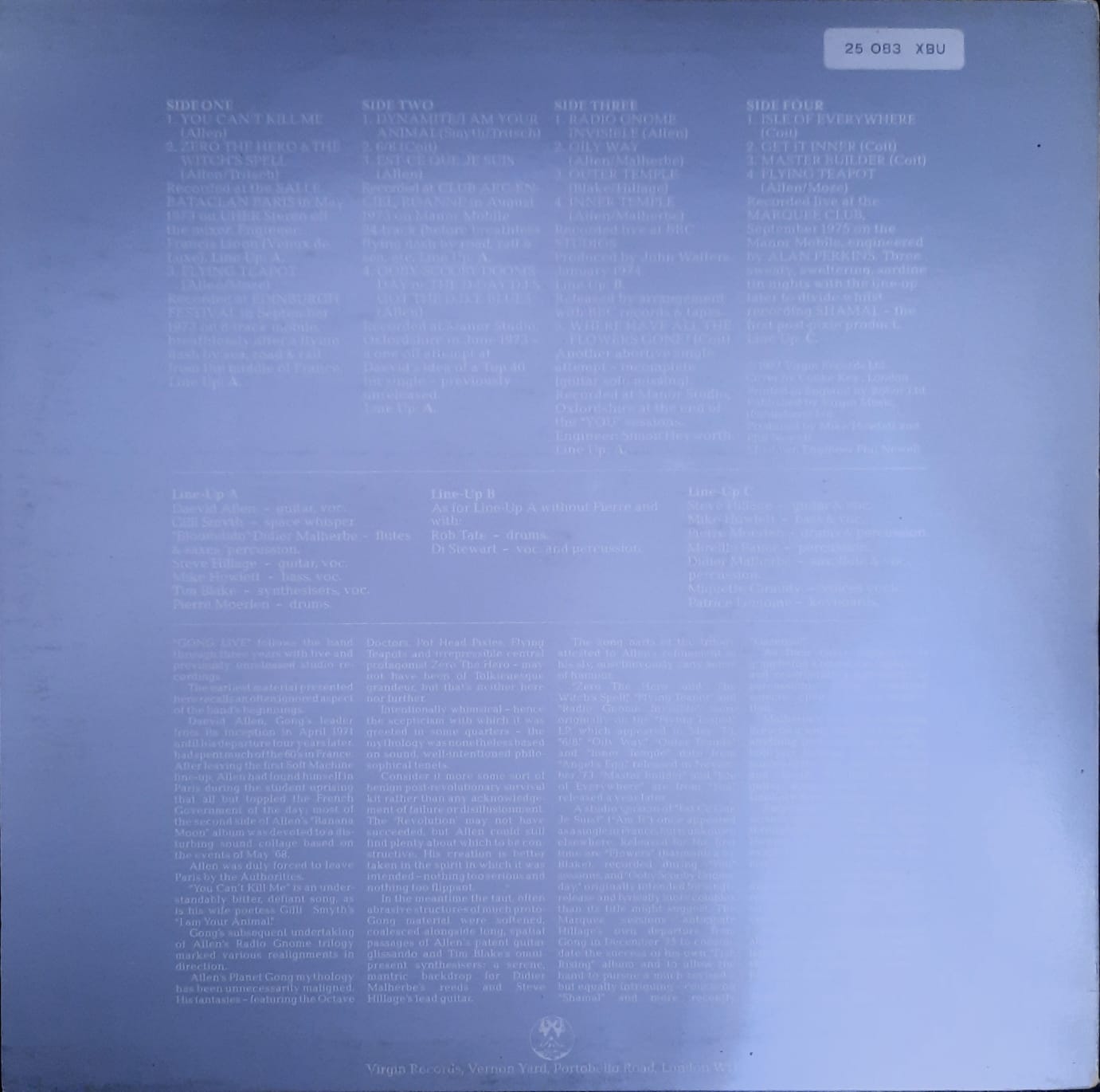 Gong – Live Etc. (LP, Alemania, 1978)