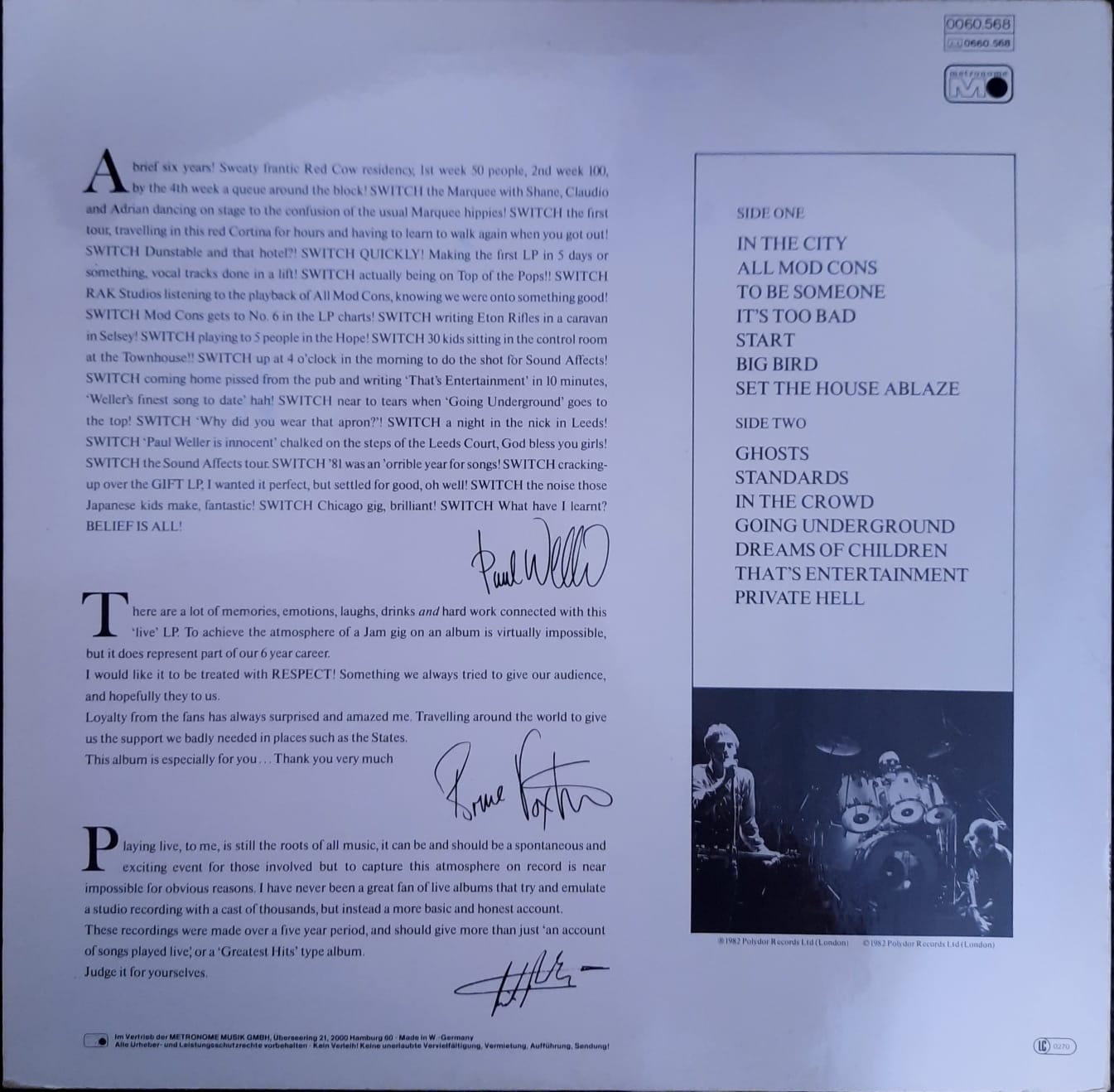 The Jam – Dig The New Breed (LP, Alemania, 1982)