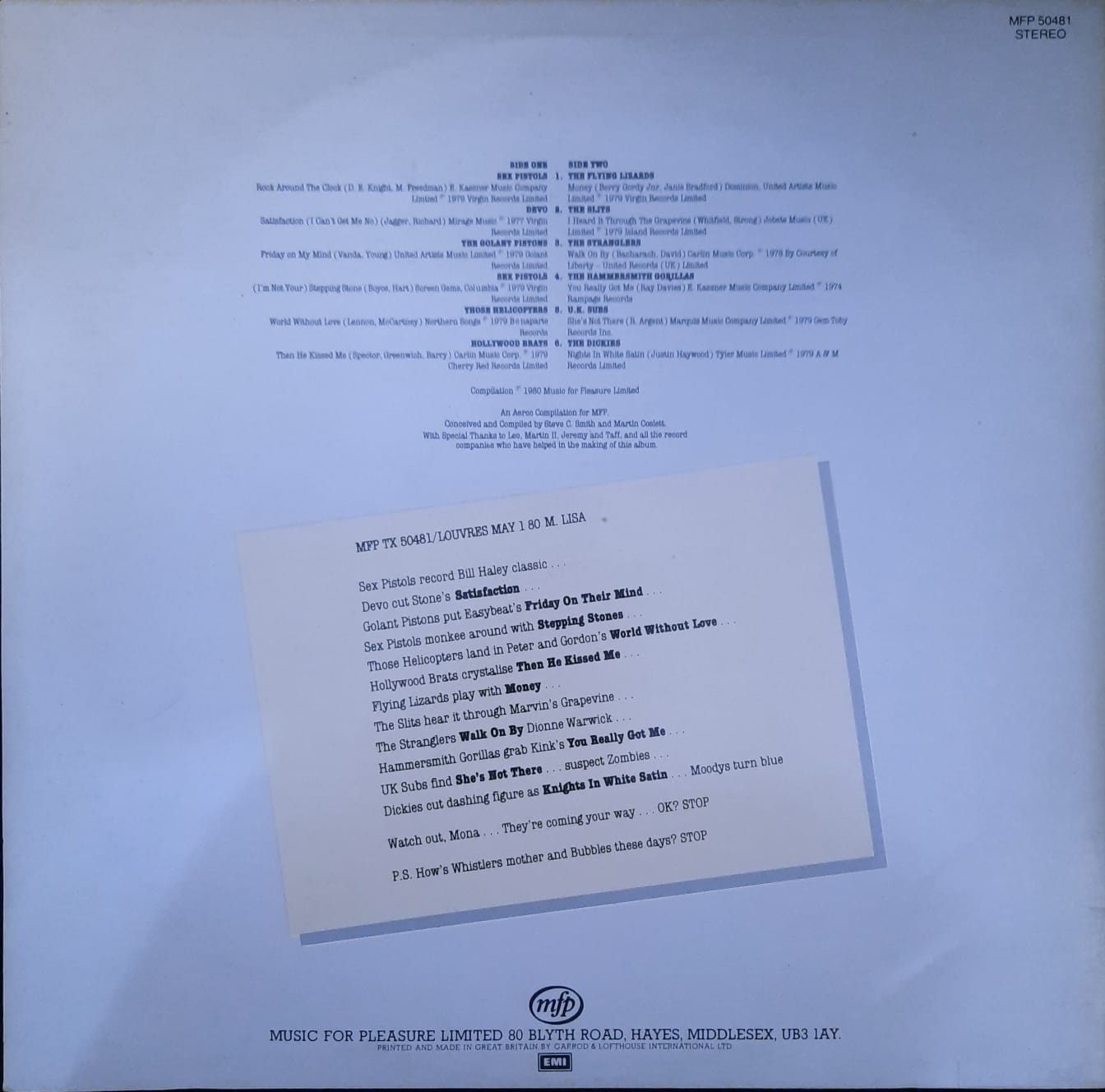 Varios Artistas – We Do 'Em Our Way (LP, Reino Unido, 1980)