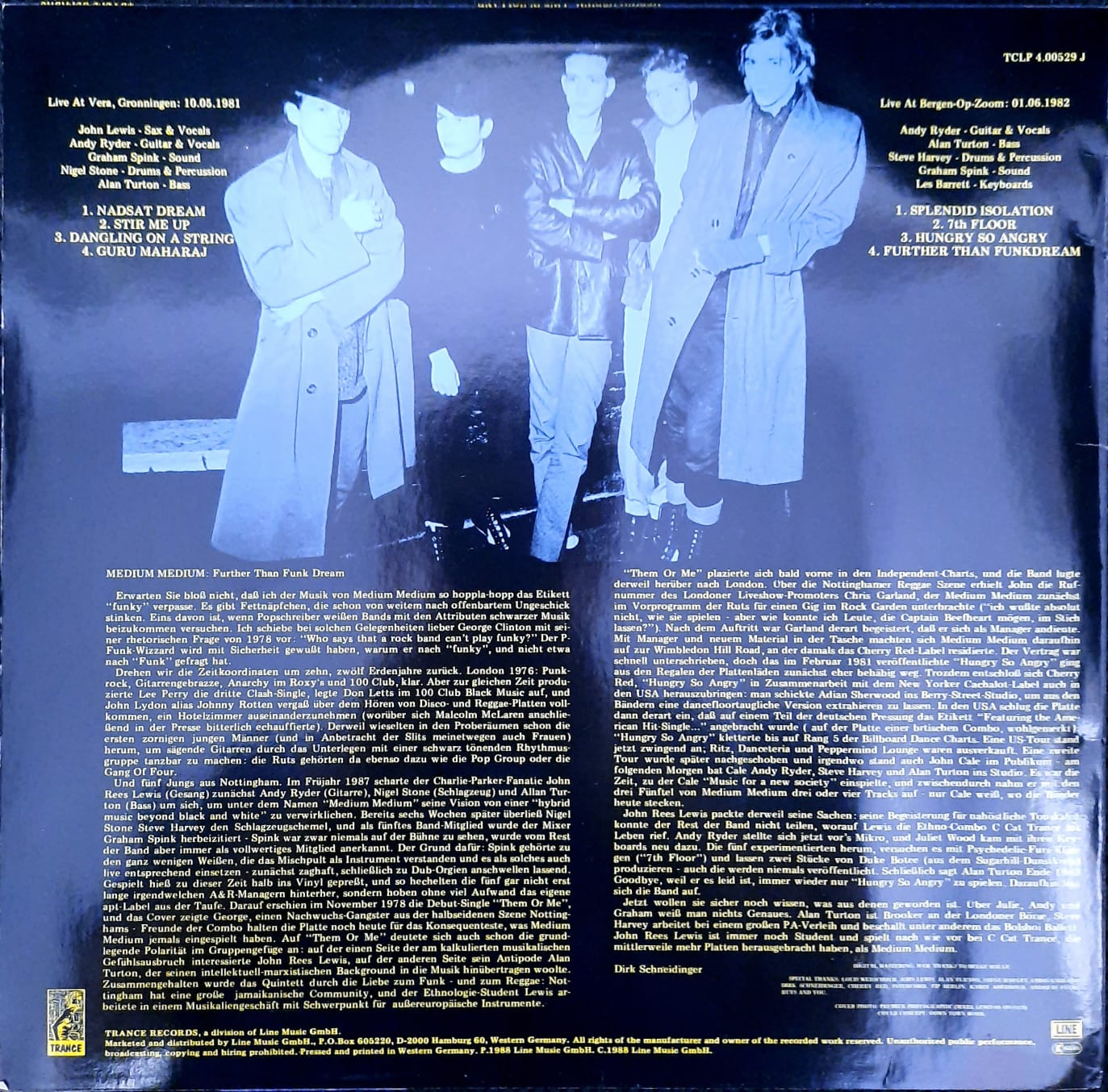 Medium Medium – Live In Holland (LP, Alemania, 1988)