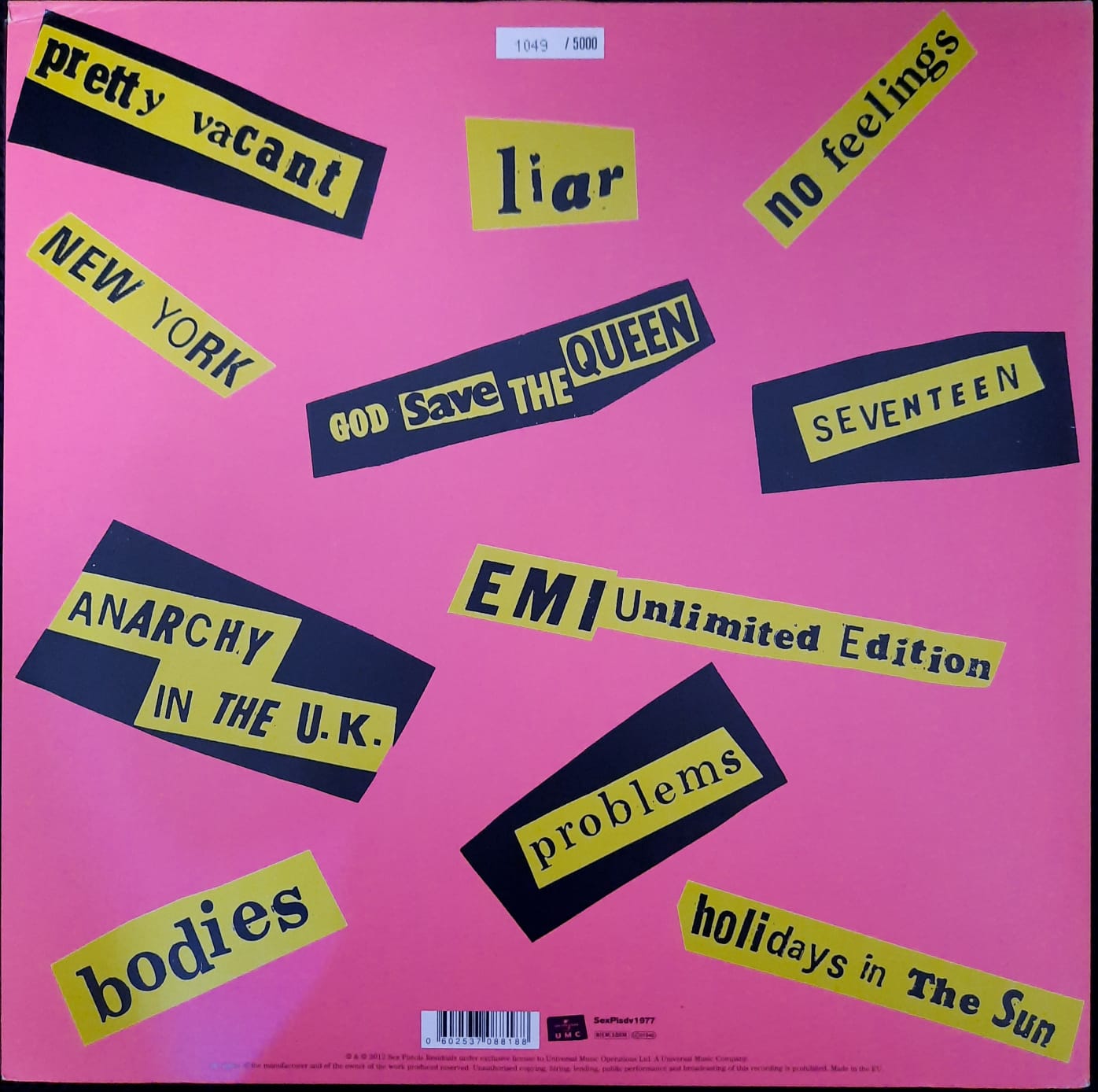 Sex Pistols – Never Mind The Bollocks, Here's The Sex Pistols (LP, 35th Anniversary, Europa, 2012)