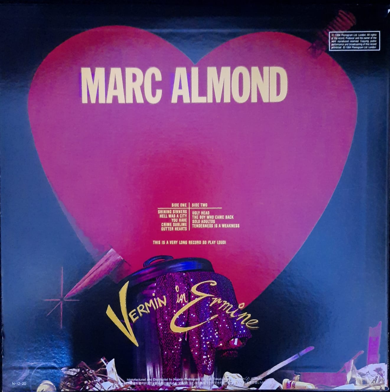 Marc Almond – Vermin In Ermine (LP, Japón, 1984)