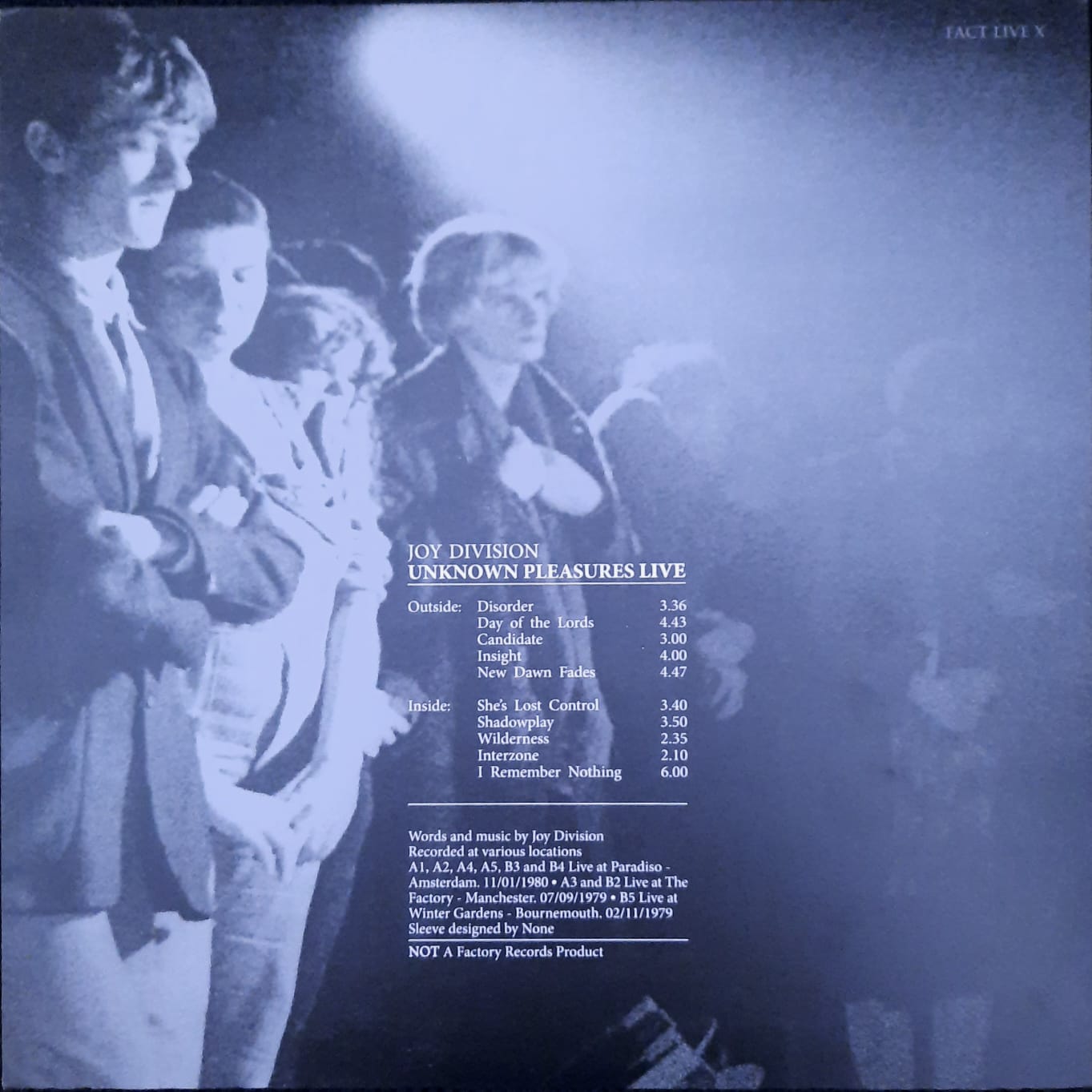 Joy Division – Unknown Pleasures Live (LP, no oficial)