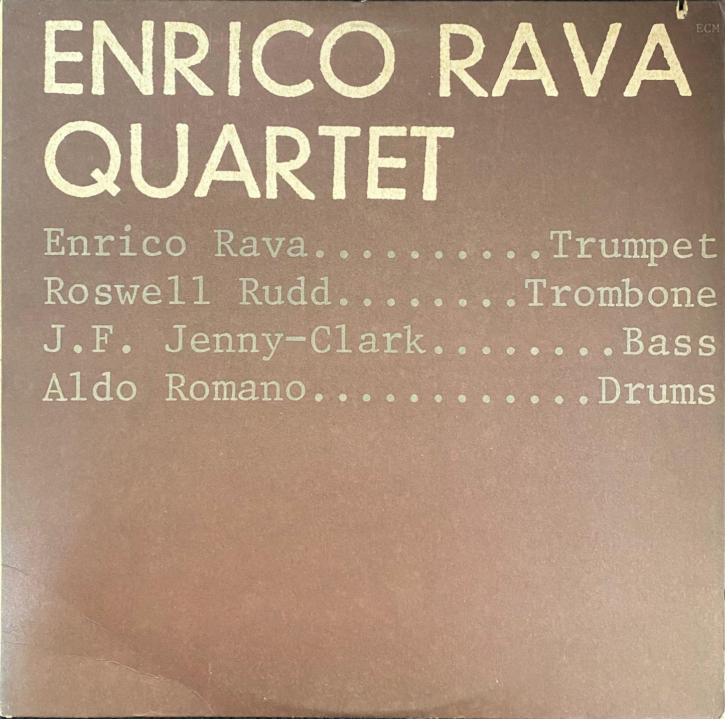Enrico Rava Quartet – Enrico Rava Quartet (LP, EE.UU., 1979)