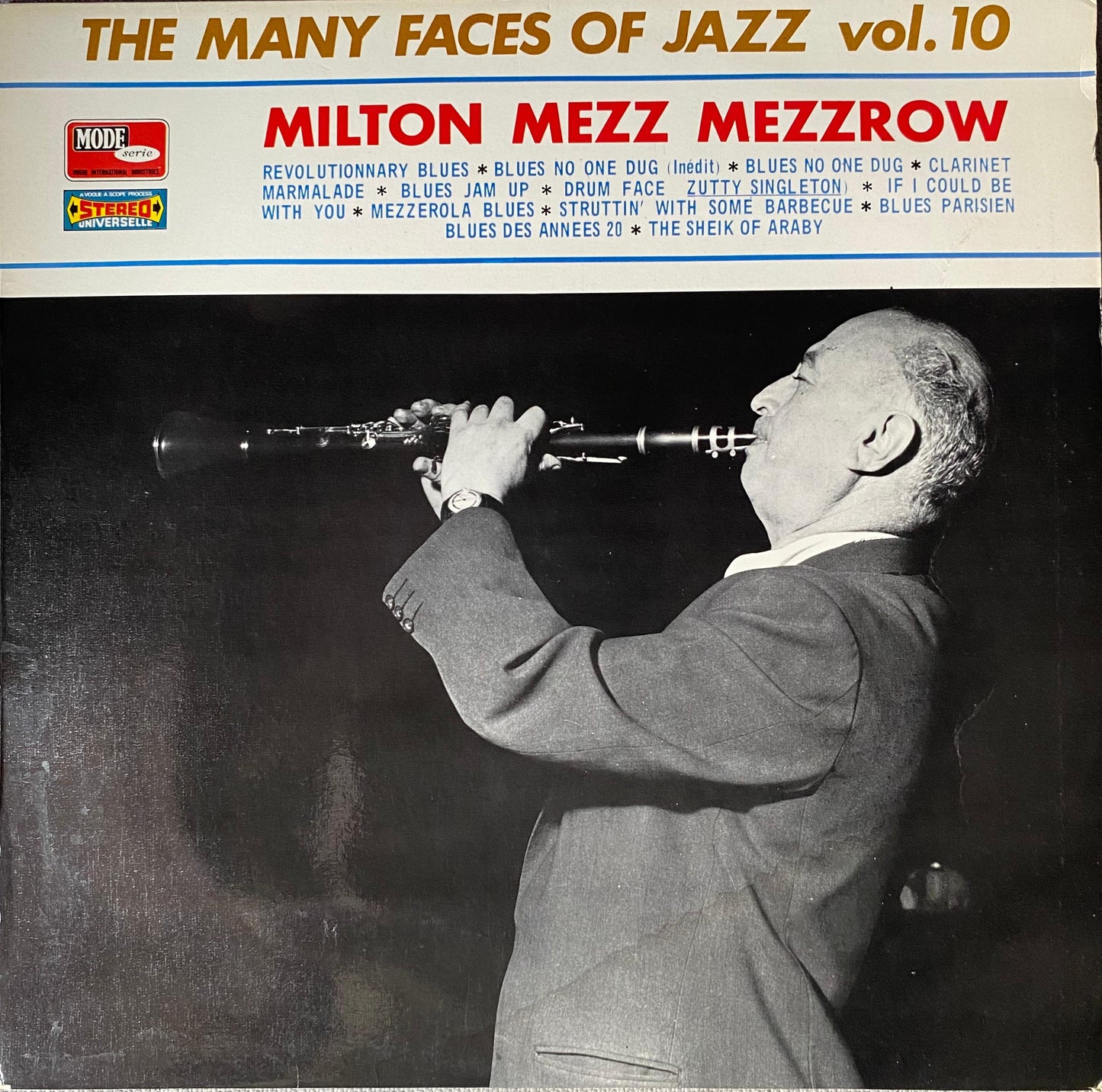Milton Mezz Mezzrow – The Many Faces Of Jazz Vol. 10 (LP, Francia, 1968)
