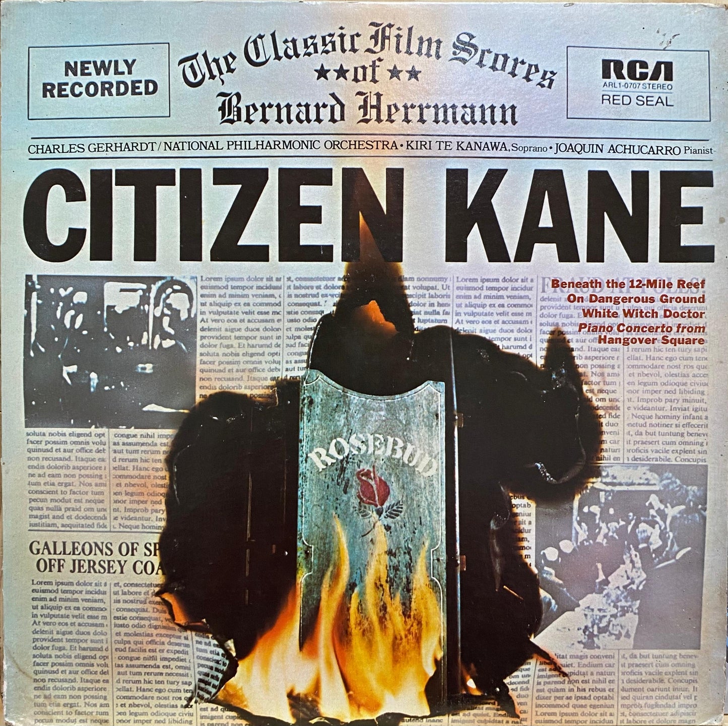 Bernard Herrmann - Charles Gerhardt, National Philharmonic Orchestra, Kiri Te Kanawa, Joaquin Achucarro – Citizen Kane (The Classic Film Scores Of Bernard Herrmann) (LP, EE.UU., 1974)