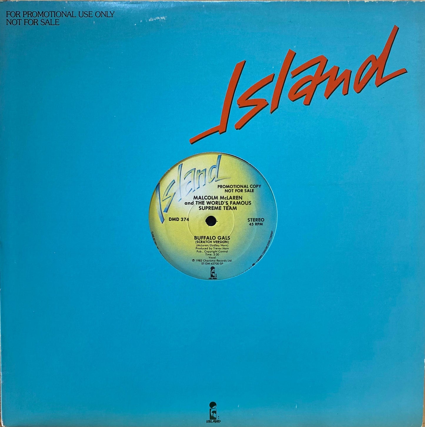 Malcolm McLaren And The World's Famous Supreme Team – Buffalo Gals (12", EE.UU., 1982)