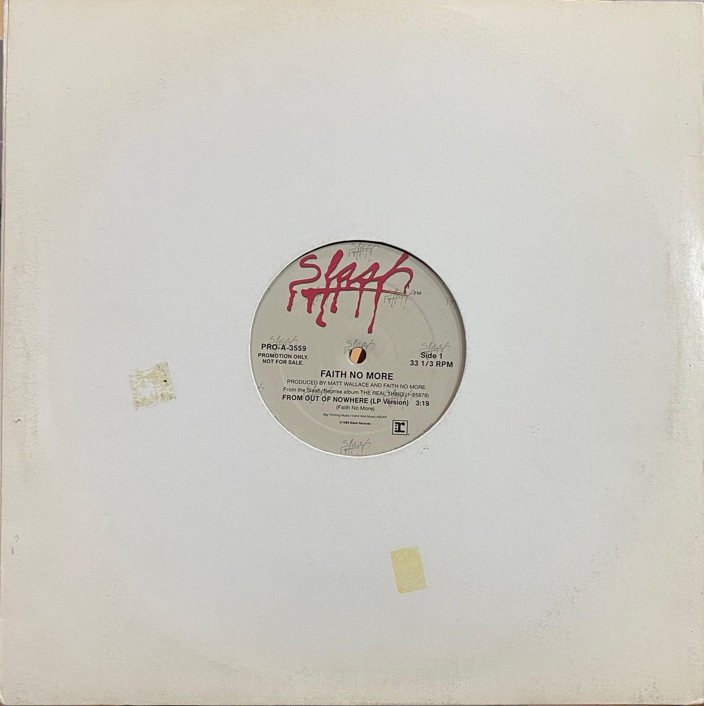 Faith No More – From Out Of Nowhere (12", EE.UU., 1989)