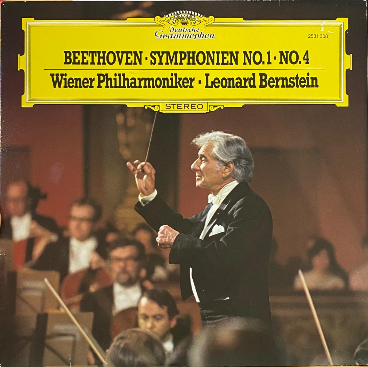 Beethoven – Wiener Philharmoniker · Leonard Bernstein – Symphonie No. 1 · No. 4 (vinilo, usado, Alemania, 1981)
