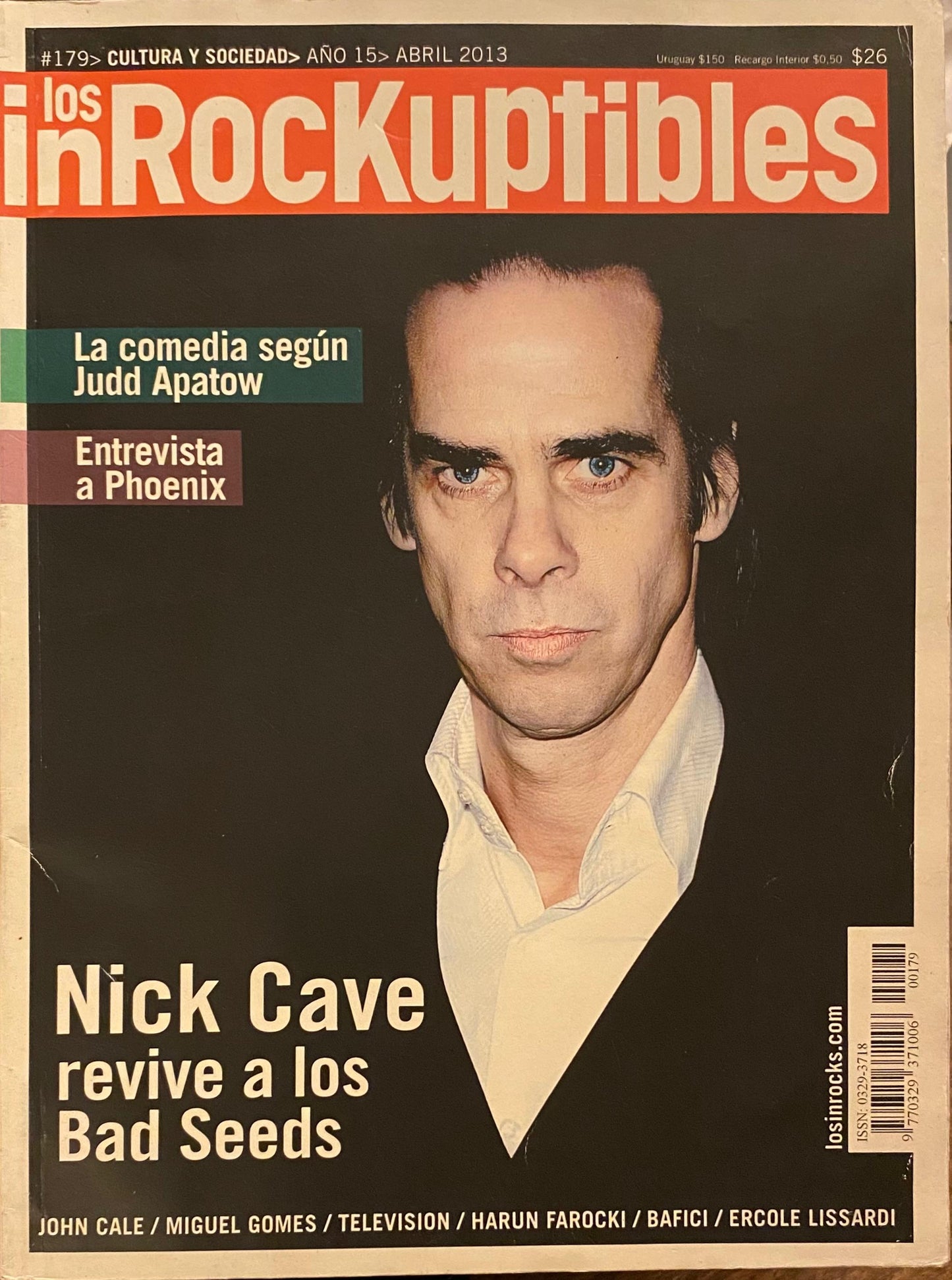 Los Inrockuptibles, #179, abril 2013, Nick Cave revive a los Bad Seeds (John Cale, Television, Phoenix, Miguel Gomes)