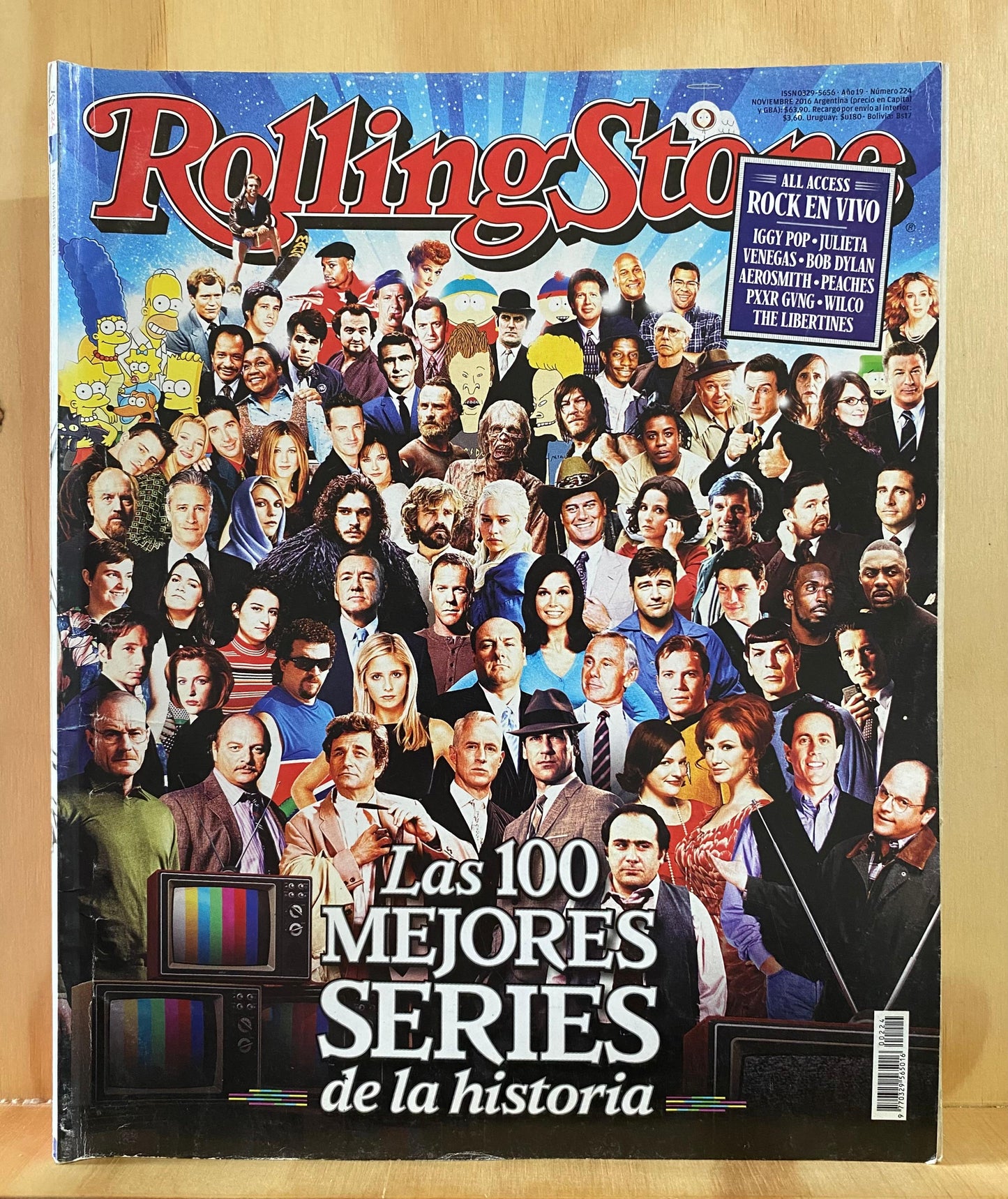 Rolling Stone Argentina, RS 224, noviembre 2016, Las 100 mejores series de la historia (Green Day, Julieta Venegas, Bob Dylan, Black Francis)