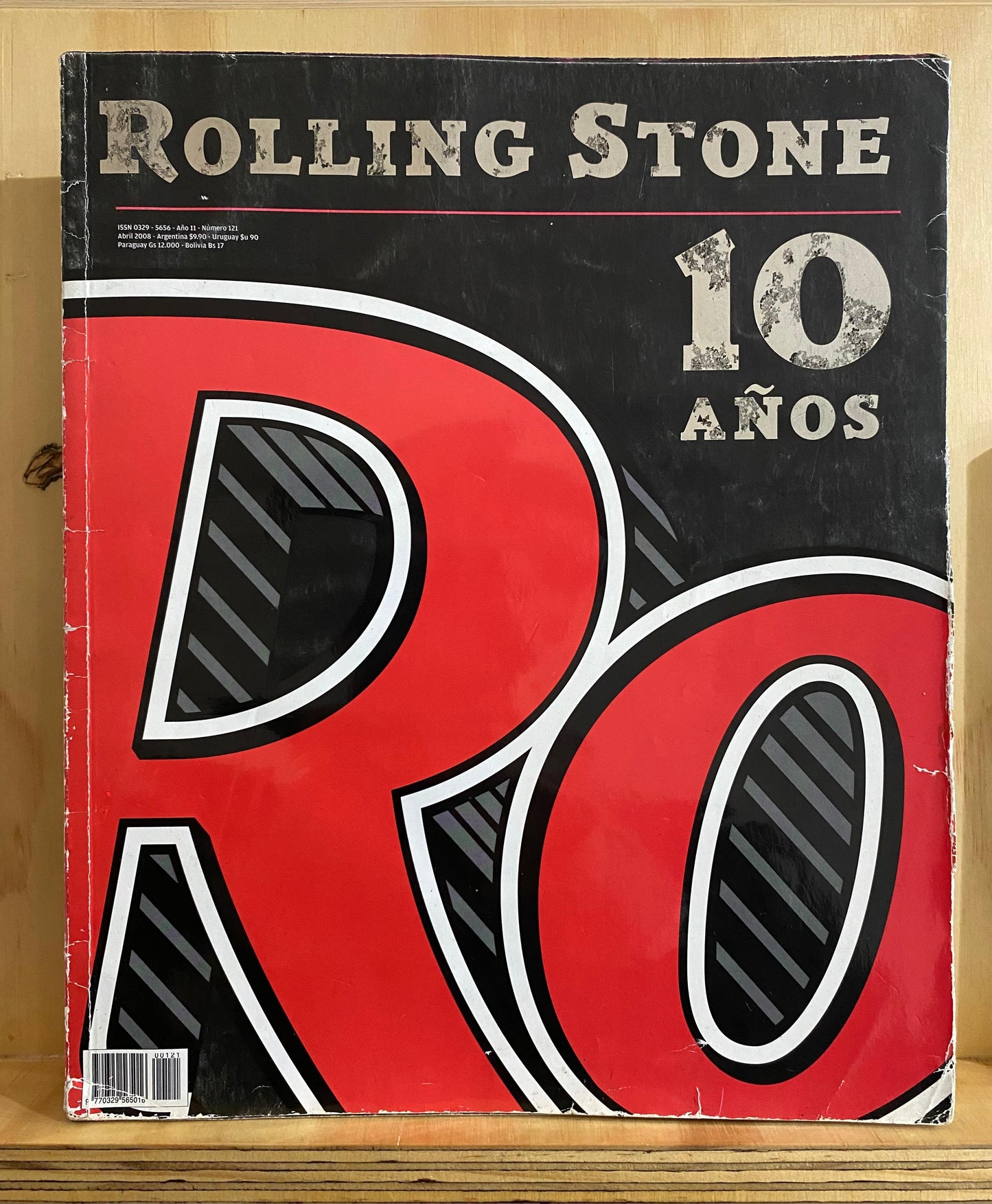Rolling Stone Argentina, N°121, abril 2008, Edición aniversario. 10 años (Charly García, Cat Power, Eddie Vedder, Ringo Starr, Ozzy Osbourne, más)