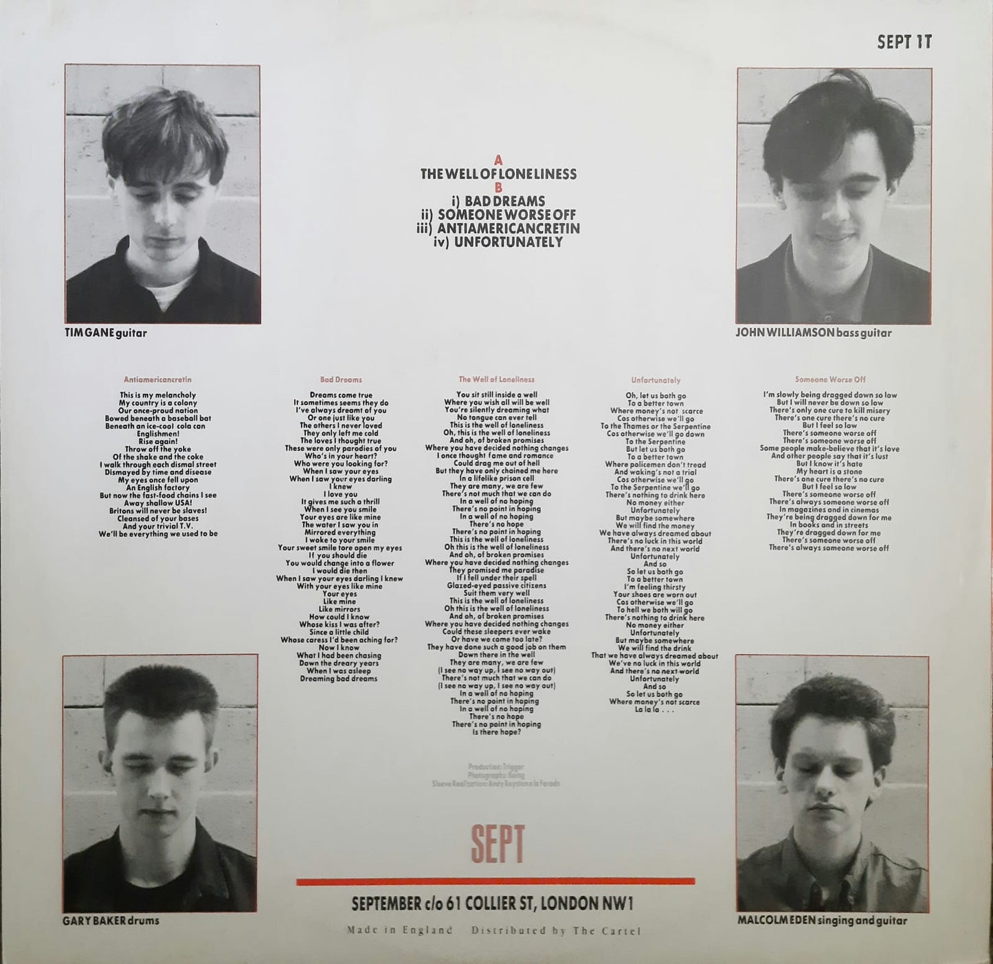 McCarthy - The Well Of Loneliness (12″, Reino Unido, 1987)