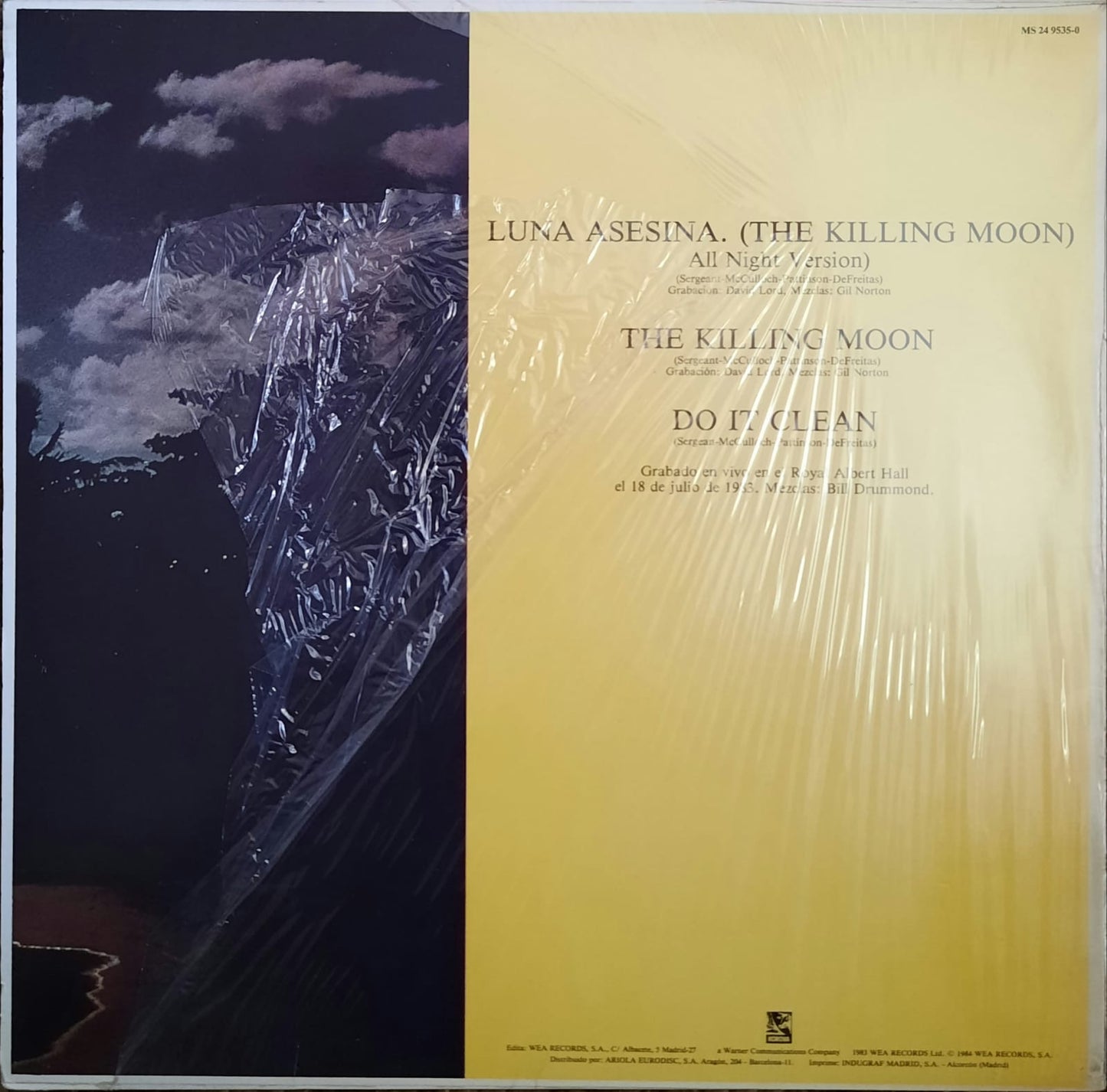 Echo & The Bunnymen - The Killing Moon (All Night Version) (Maxi-single, España, 1984)