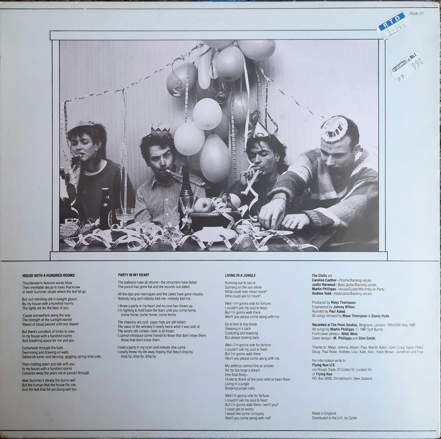 The Chills - House With A Hundred Rooms (12″, Reino Unido, 1987)