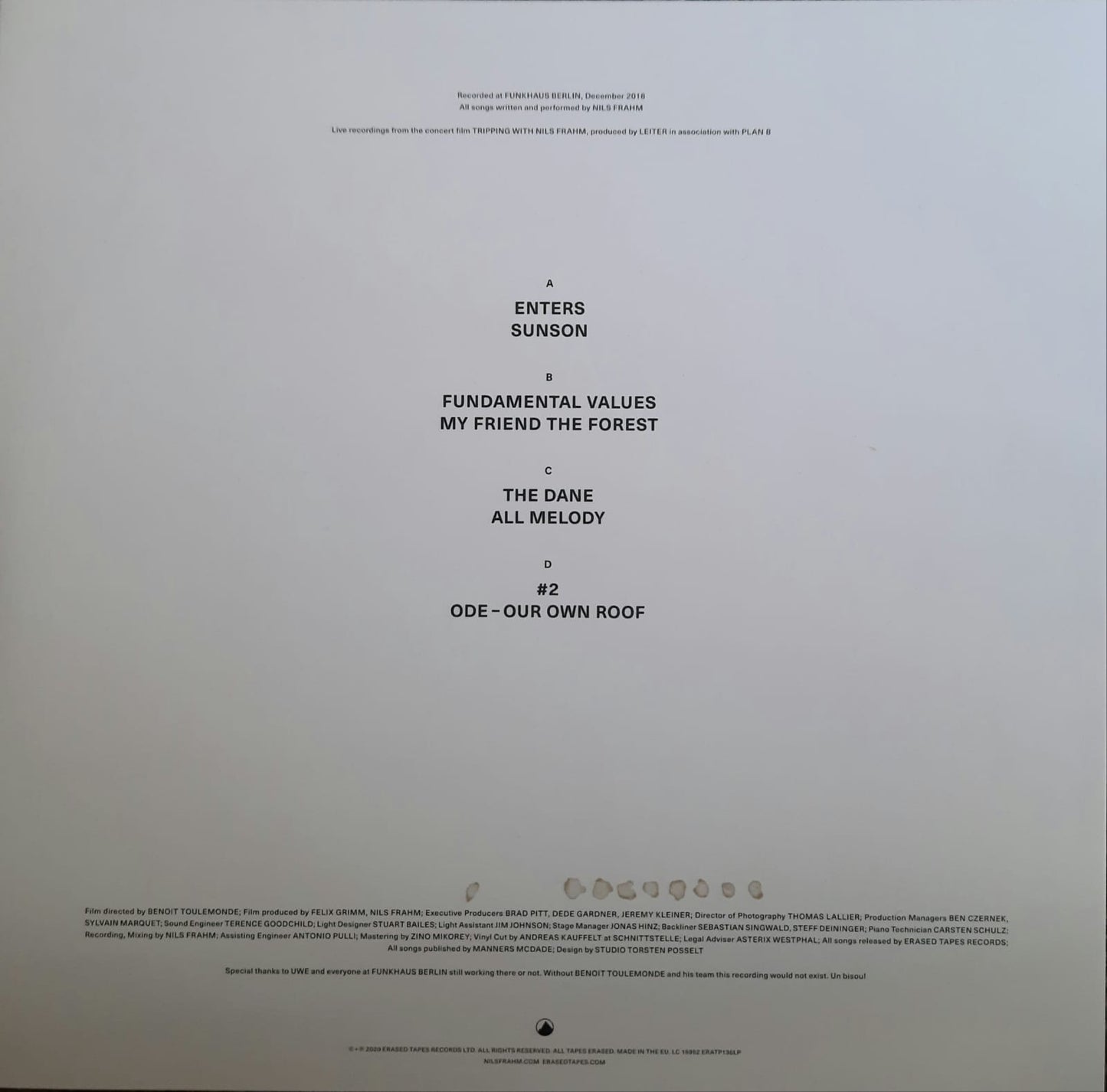 Nils Frahm - Tripping With Nils Frahm (LP, Reino Unido, 2021)