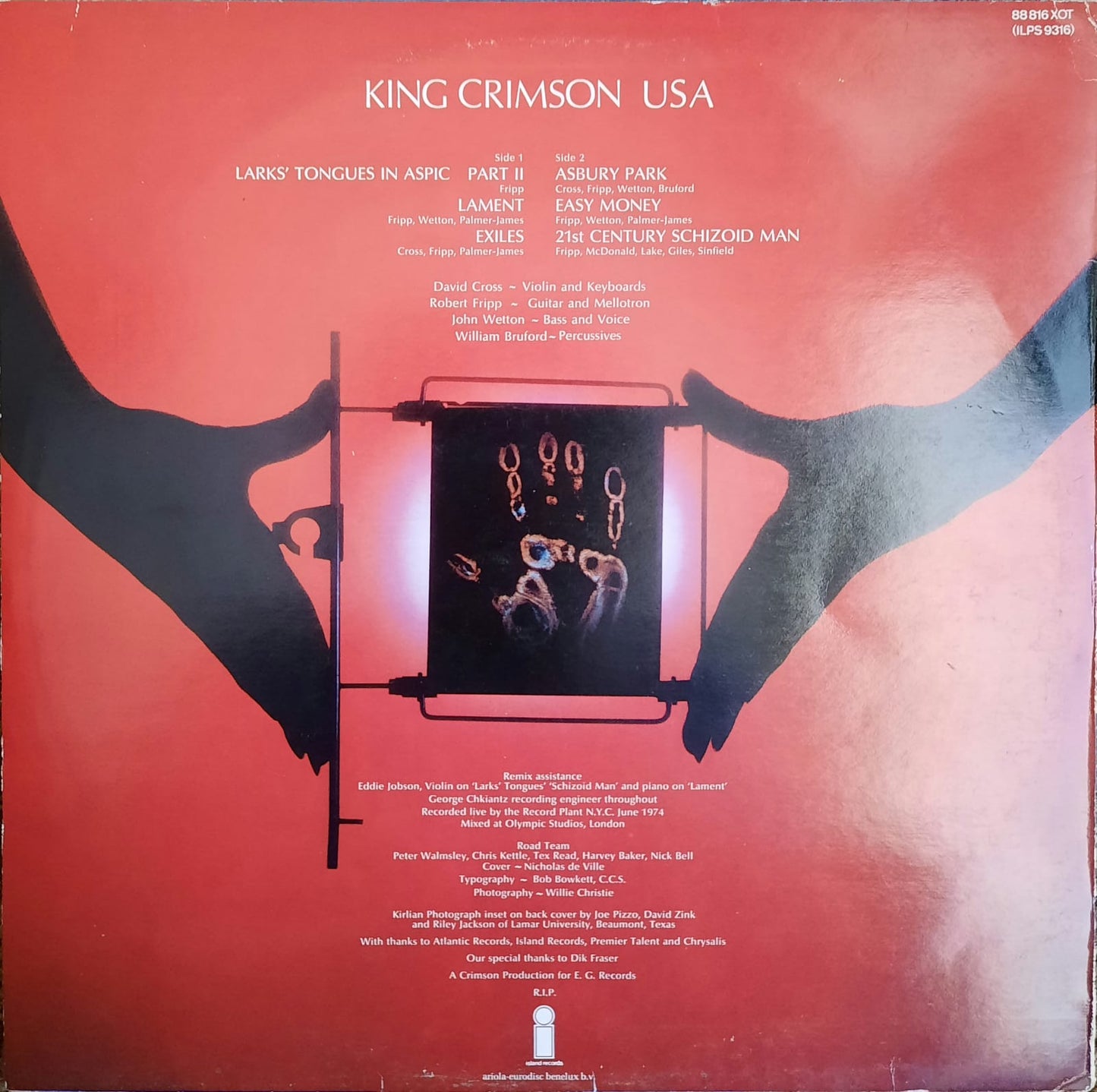 King Crimson - USA (LP, Paises Bajos, 1975)