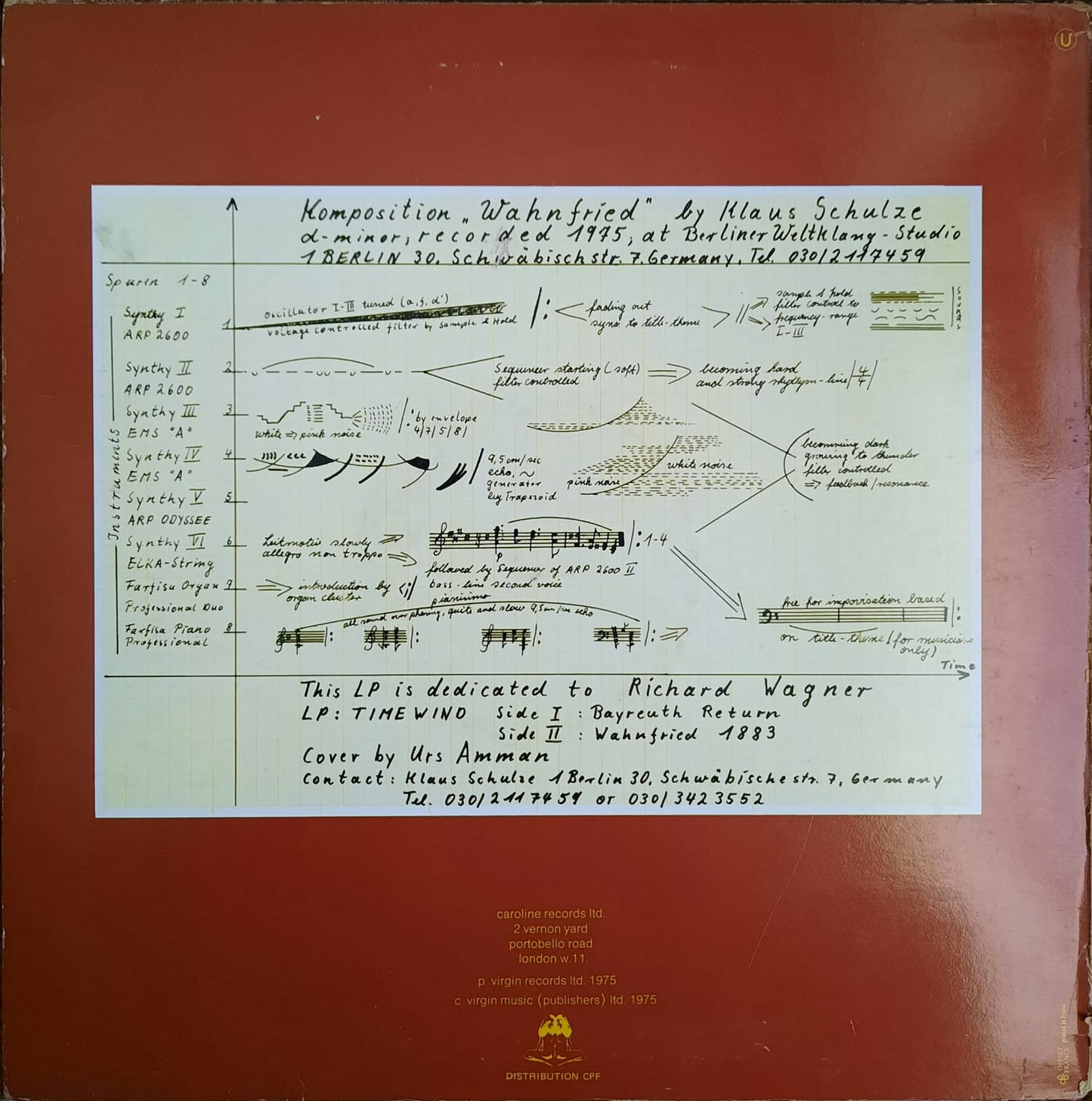 Klaus Schulze - Timewind (LP, Francia, 1975)