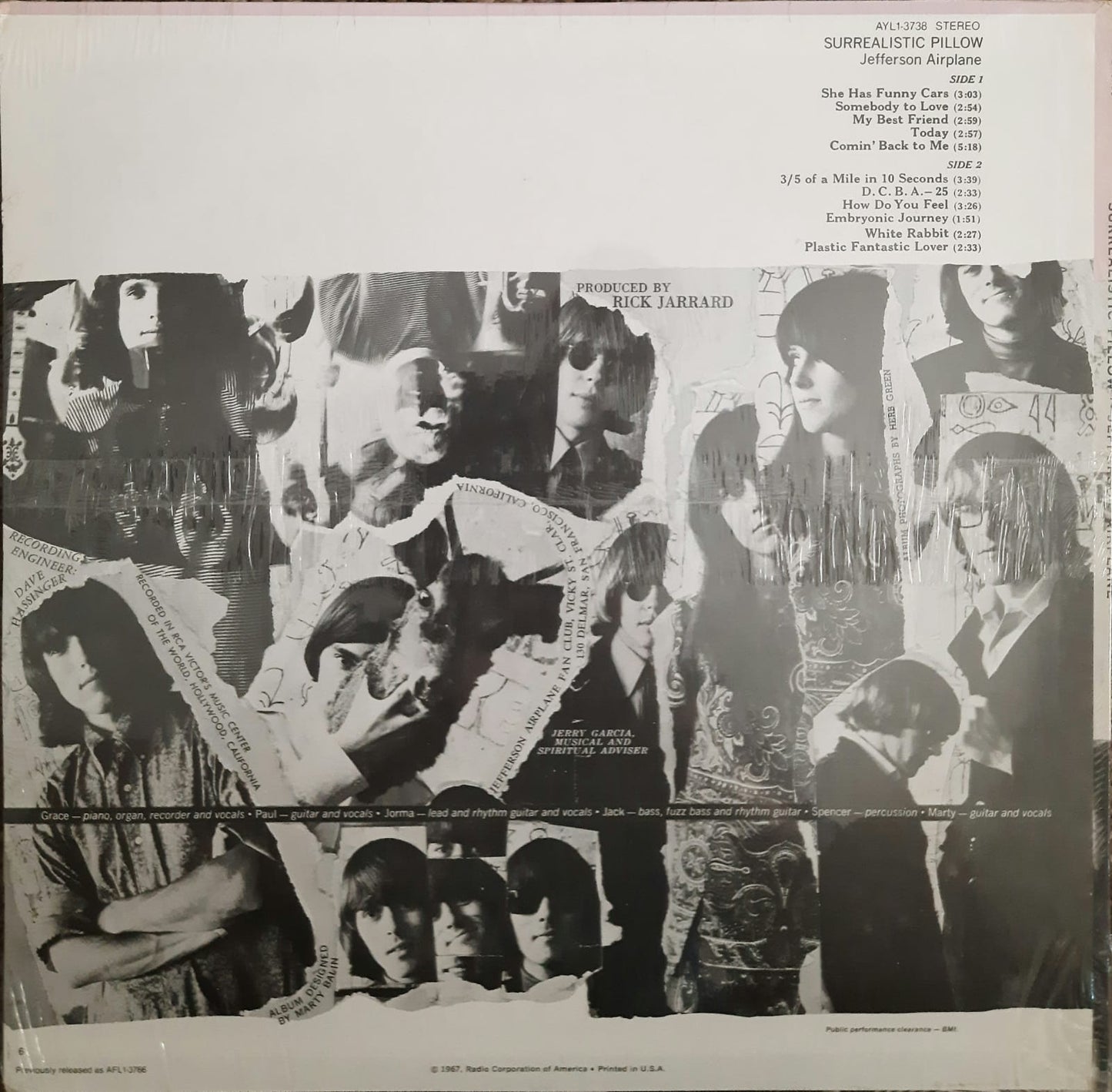Jefferson Airplane - Surrealistic Pillow (LP, EE.UU., 1980)
