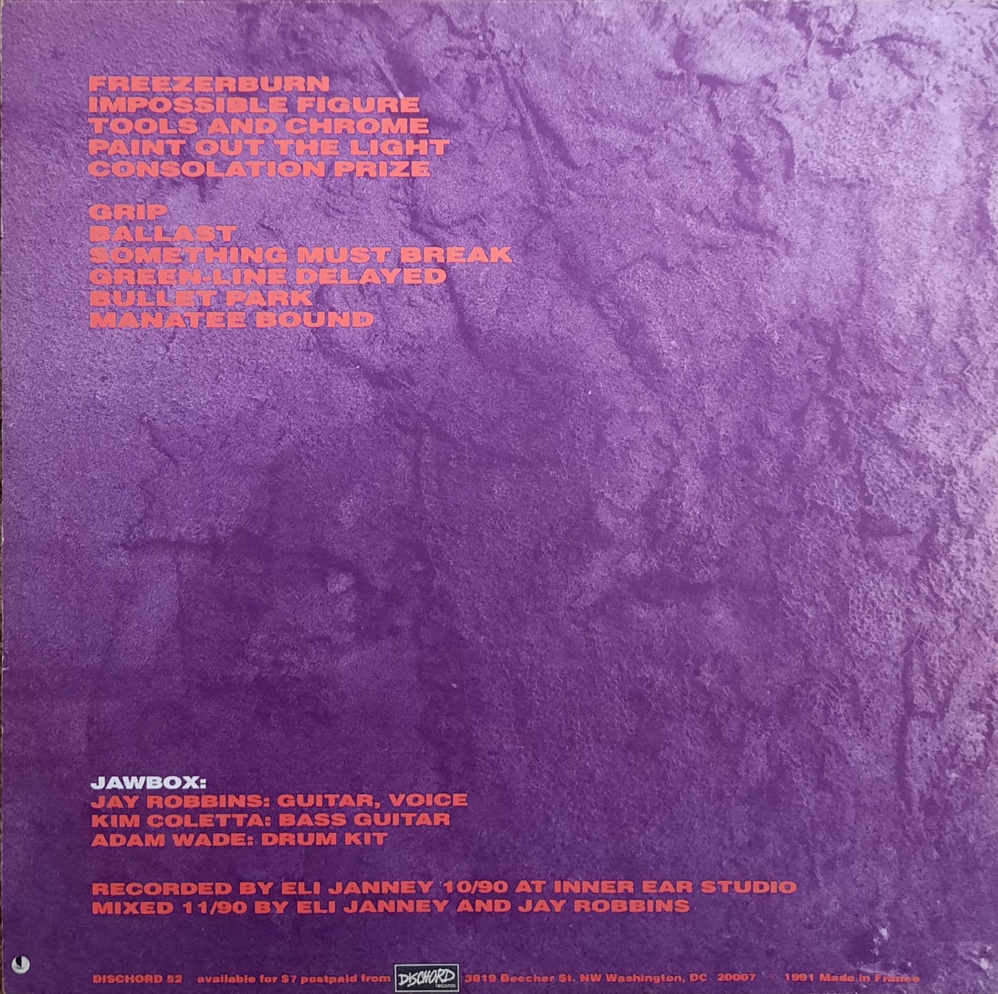 Jawbox - Grippe (LP, EE.UU., 1991)