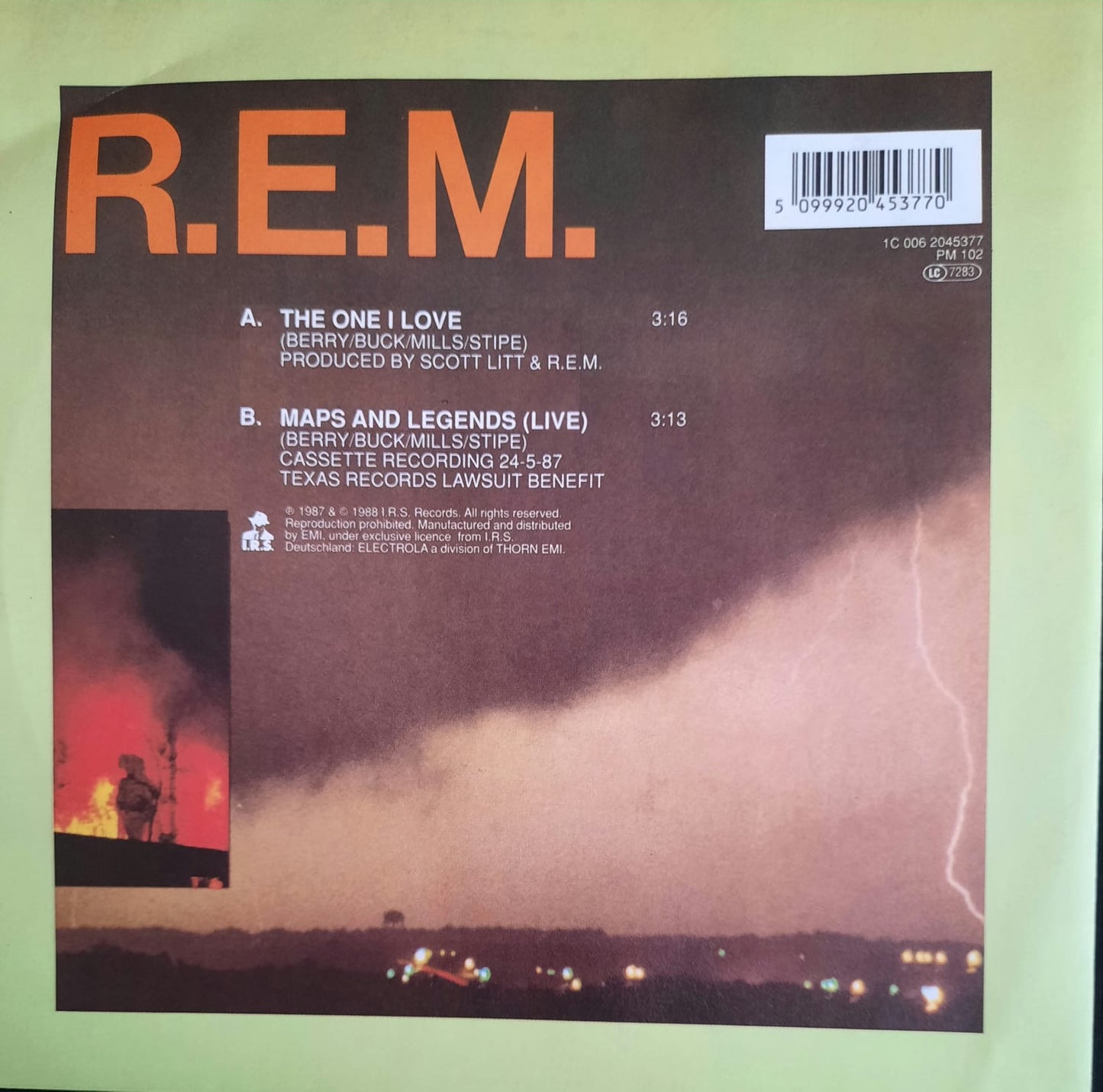 R.E.M. - The One I Love (7″)