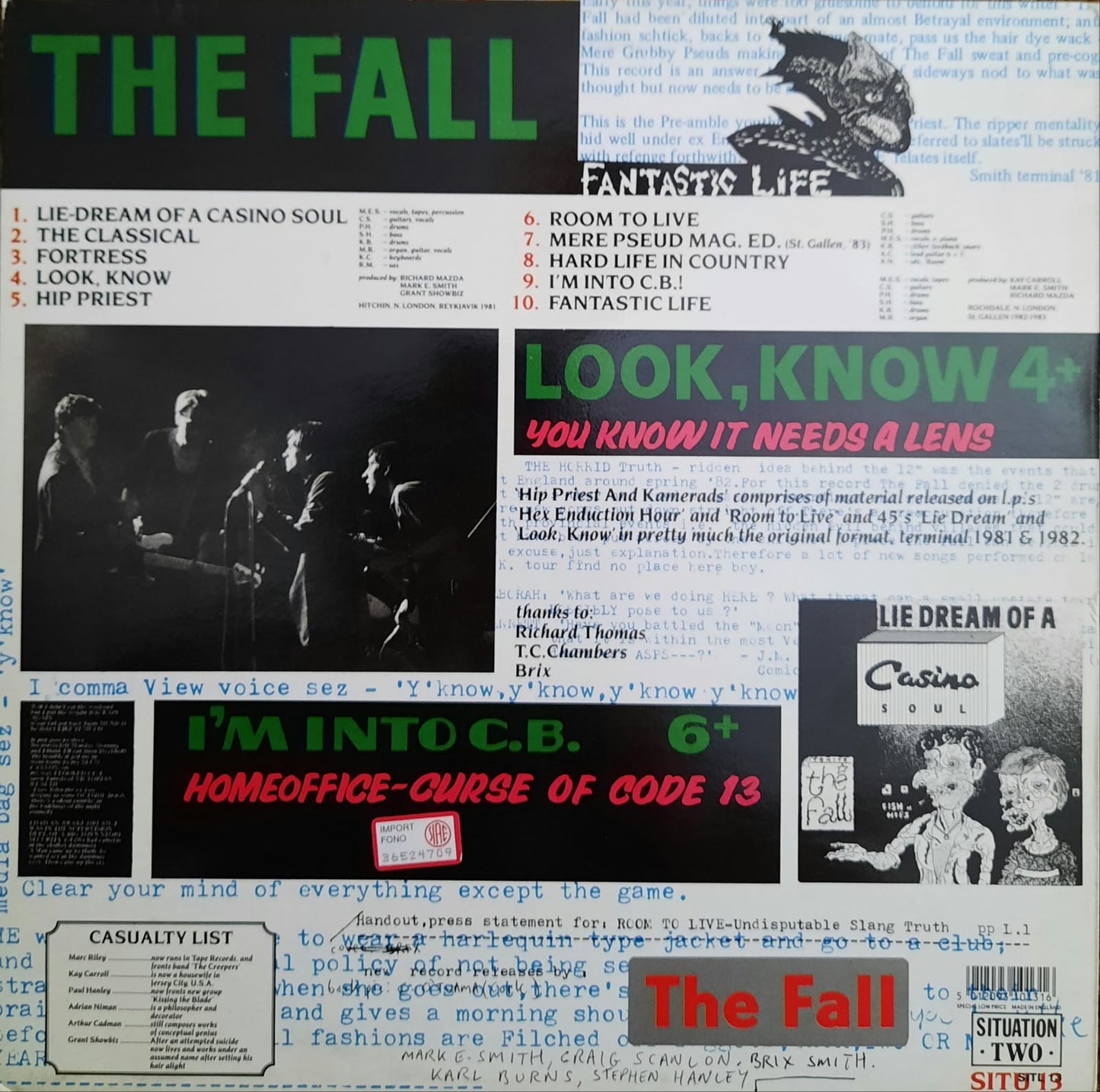The Fall - Hip Priest And Kamerads (Compilado) (LP, Reino Unido, 1990)