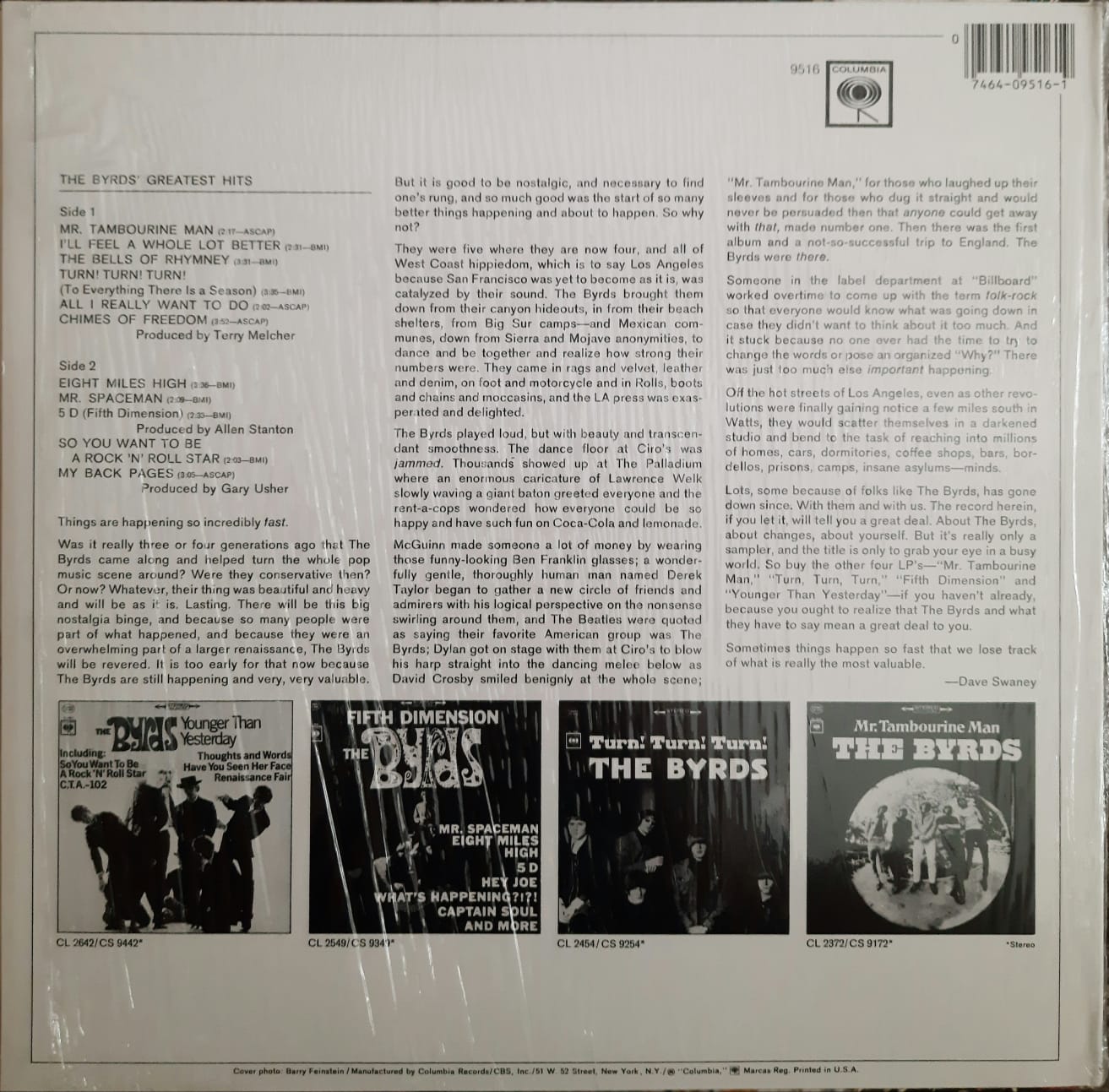 The Byrds - Greatest Hits (LP, EE.UU.)