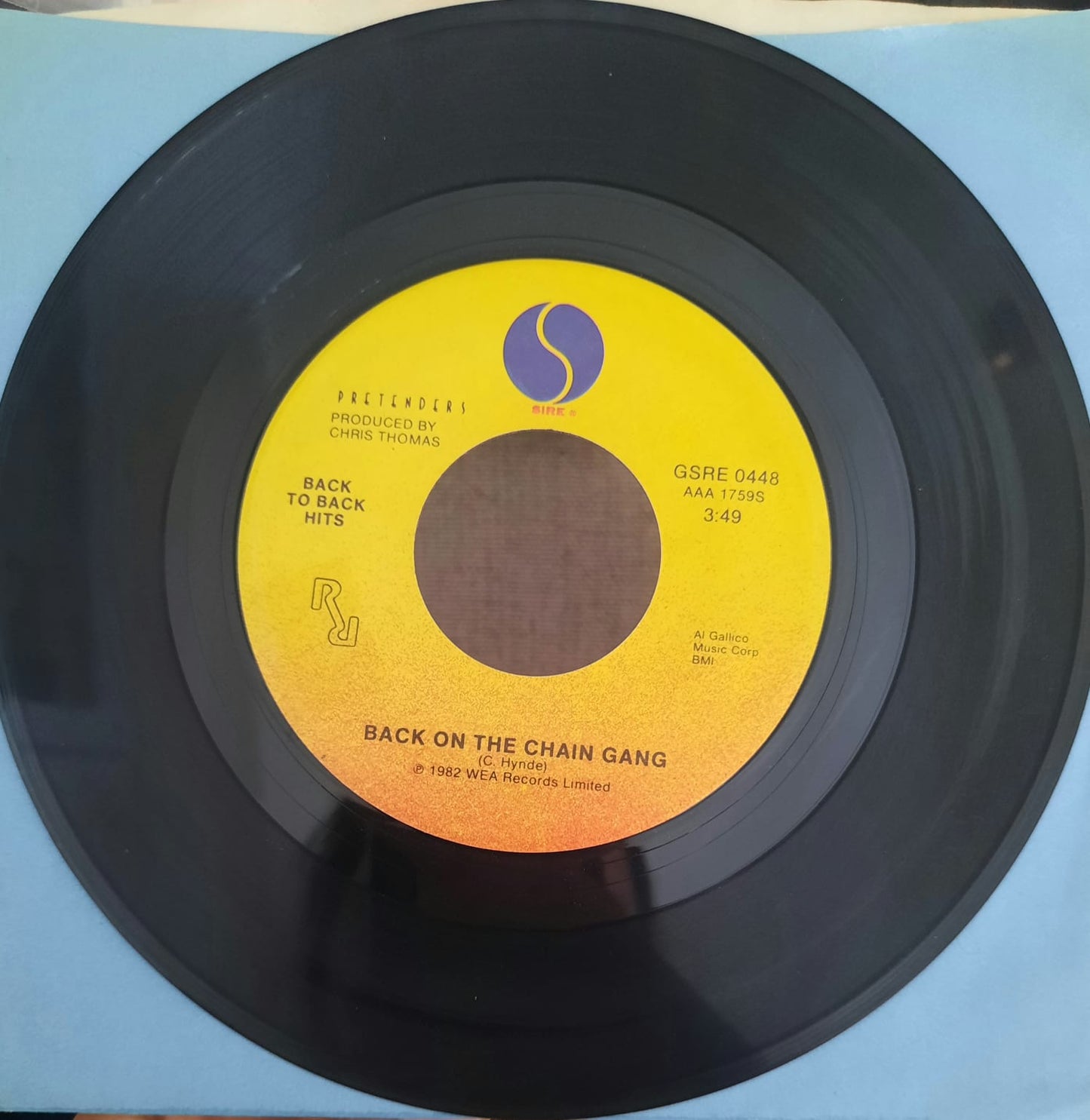 The Pretenders - Back On The Chain Gang (7″)