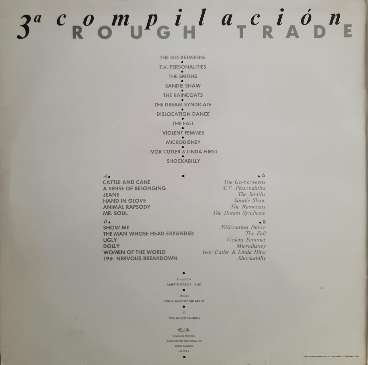 Varios Artistas - 3ª Compilación Rough Trade (The Smiths, The Raincoats, The Fall, Violent Femmes…) (LP, España, 1984)