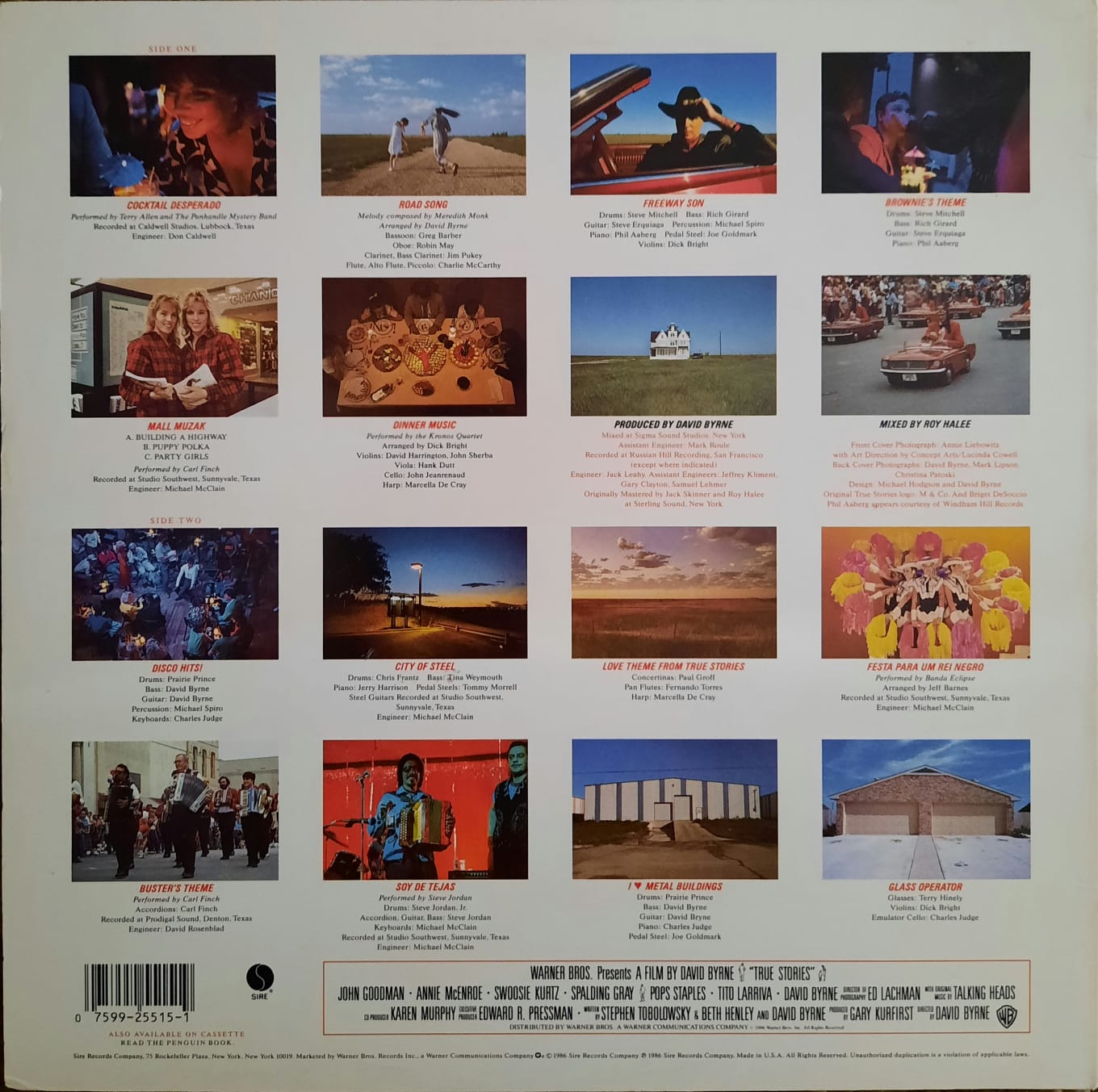 David Byrne - Sounds From True Stories (LP, EE.UU., 1986 (Original Pressing))