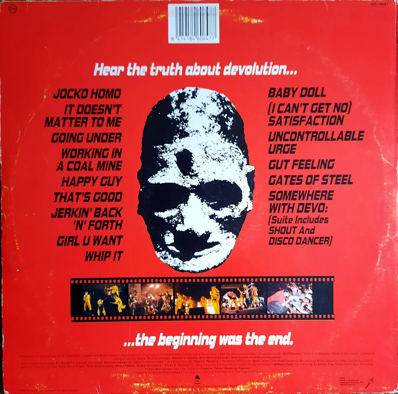 Devo - It Can Be Told, Devo At The Palace 12/9/88 (LP, España, 1989)