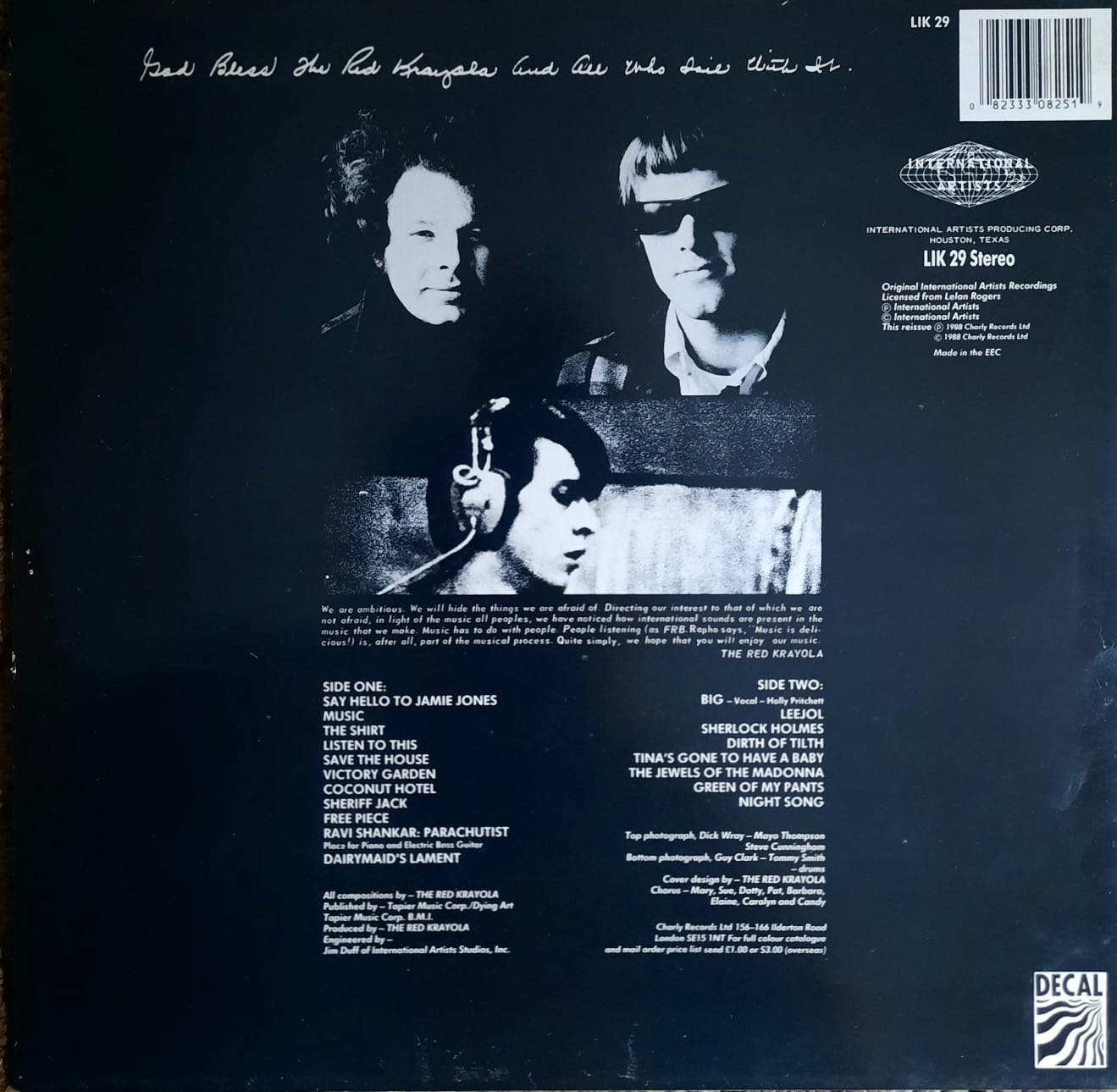 Red Krayola - God Bless The Red Krayola And All Who Sail With It (LP, Reino Unido, 1988)
