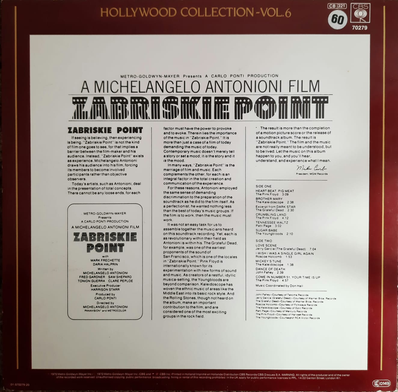 OST - Zabriskie Point (LP, Paises Bajos, 1986)