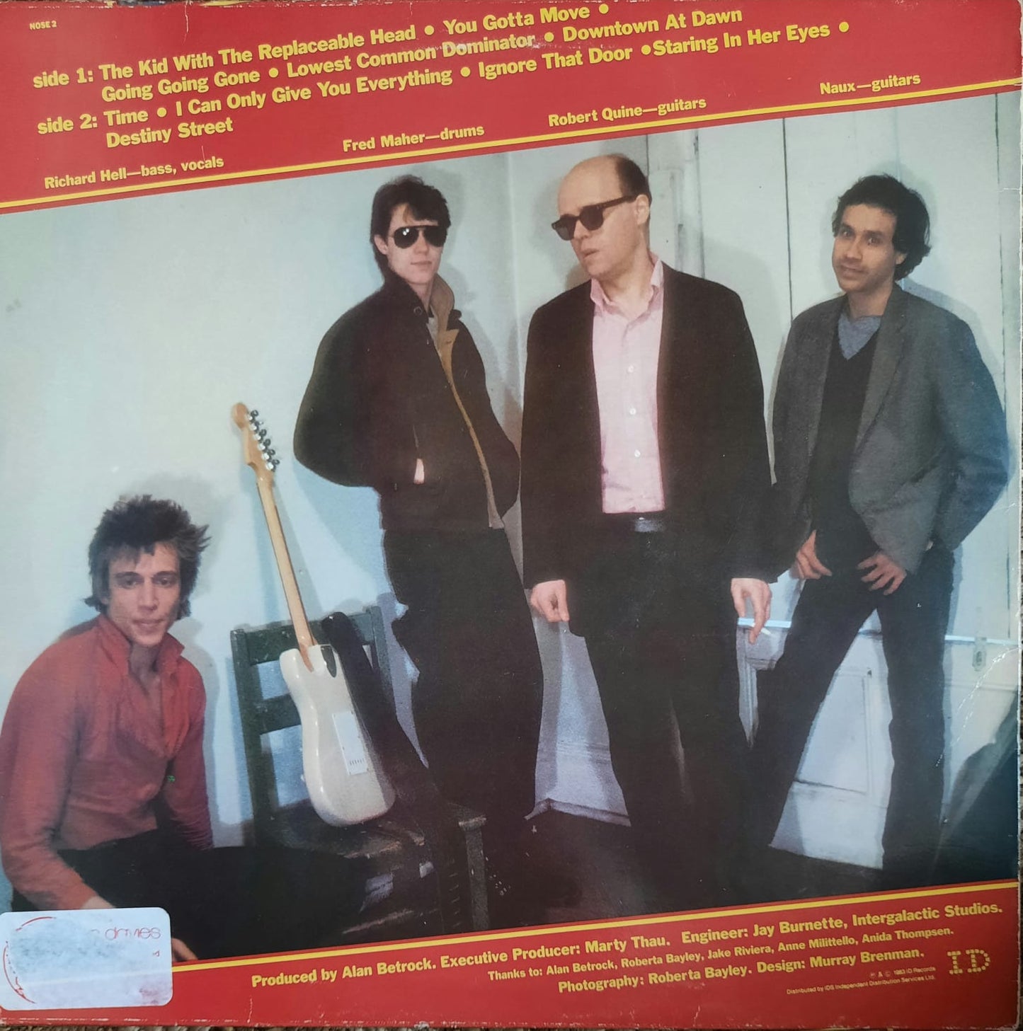 Richard Hell And The Voidoids - Destiny Street (LP, Reino Unido, 1983)