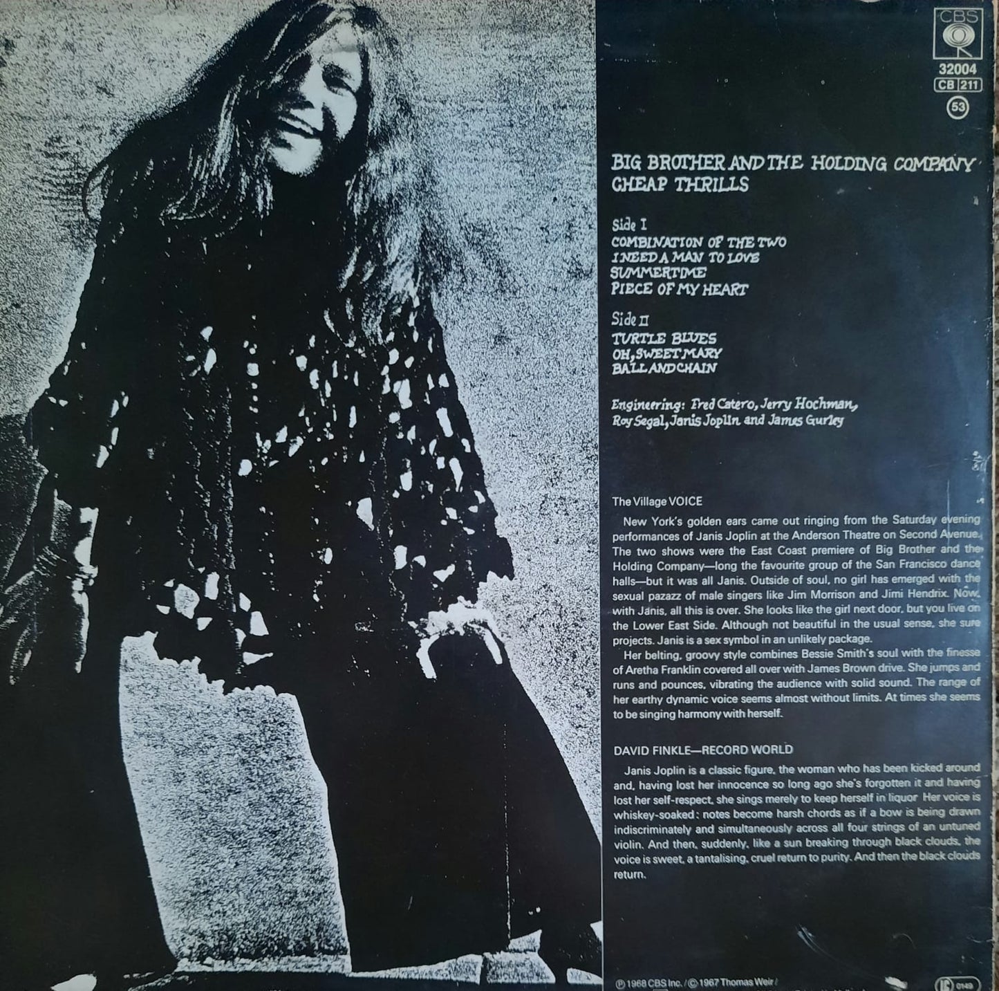 Big Brother & The Holding Company - Cheap Thrills (LP, Europa, 1982)