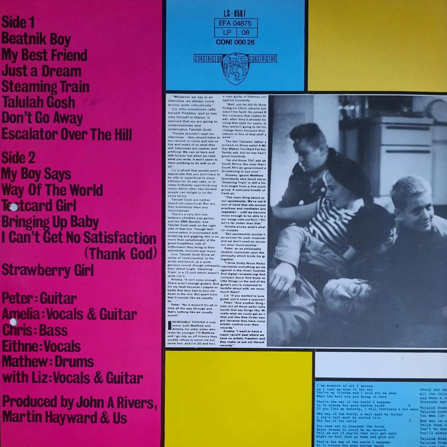 Talulah Gosh - Rock Legends: Volume 69 (LP, Alemania, 1987)