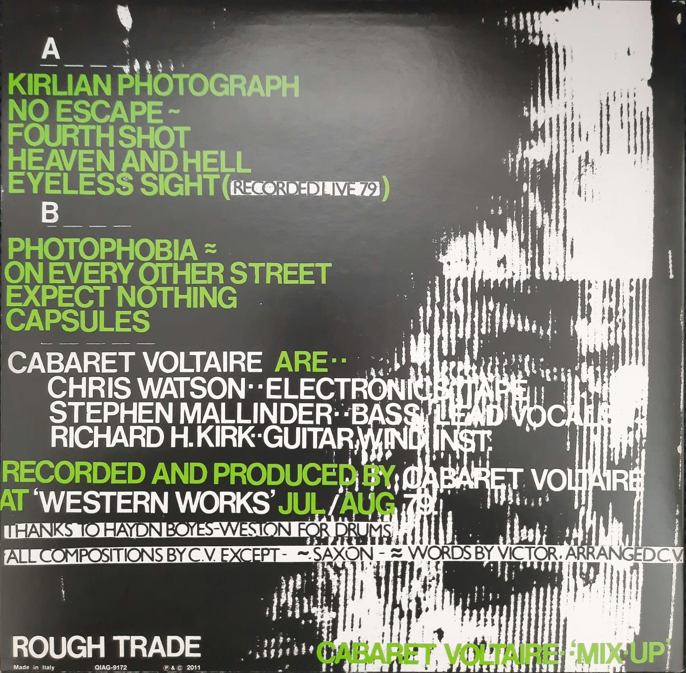 Cabaret Voltaire – Mix-Up (LP, no oficial, Italia, 2011)