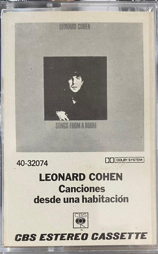 Leonard Cohen – Songs From A Room = Canciones desde una habitación (casete, usado, 1982)