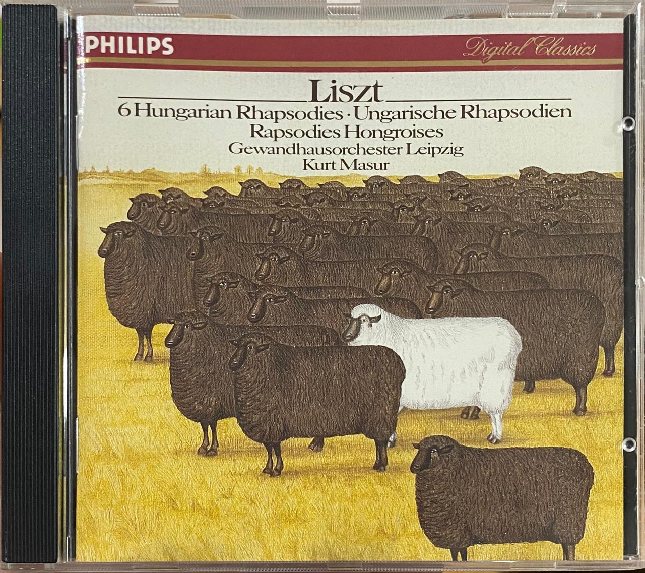 Liszt – Gewandhausorchester Leipzig, Kurt Masur – 6 Hungarian Rhapsodies (CD, usado, Alemania, 1987)