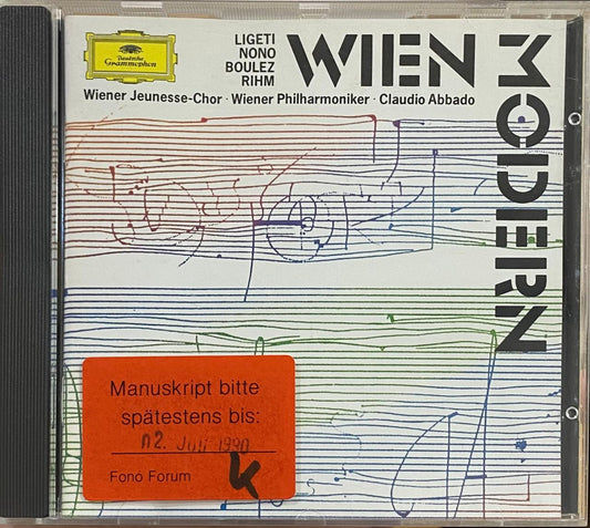 Ligeti; Nono, Boulez, Rihm - Wiener Jeunesse-Chor · Wiener Philharmoniker · Claudio Abbado – Wien Modern (CD, usado, Alemania, 1990)