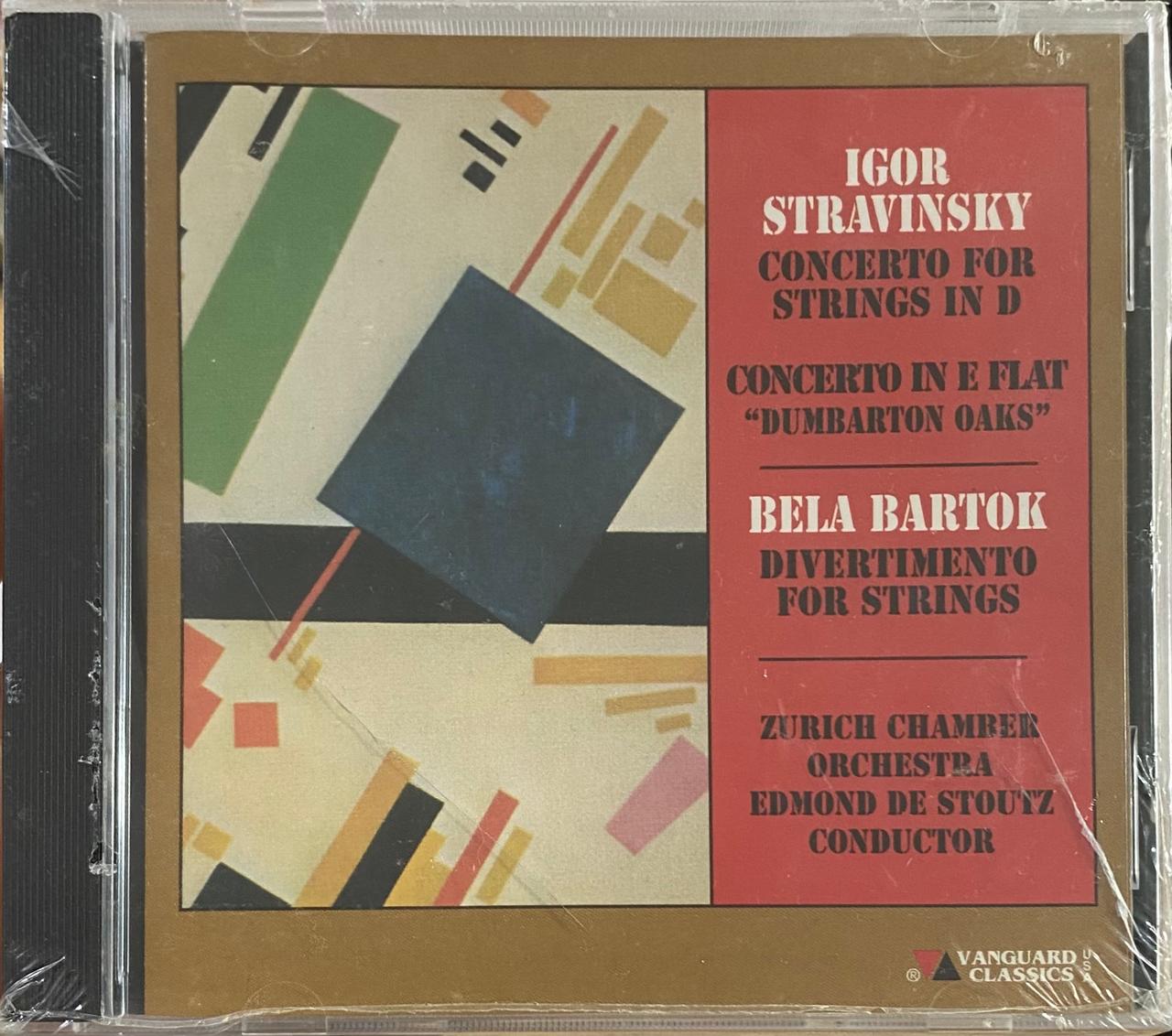 Béla Bartók / Igor Stravinsky - Edmond de Stoutz, The Zurich Chamber Orchestra, Winds of the Zurich Tonhalle Orchestra Tonhalle-Orchester Zürich – Concerto For Strings In D / Concerto In E Flat "Dumbarton Oaks" / Divertimento For Strings (CD, nuevo)