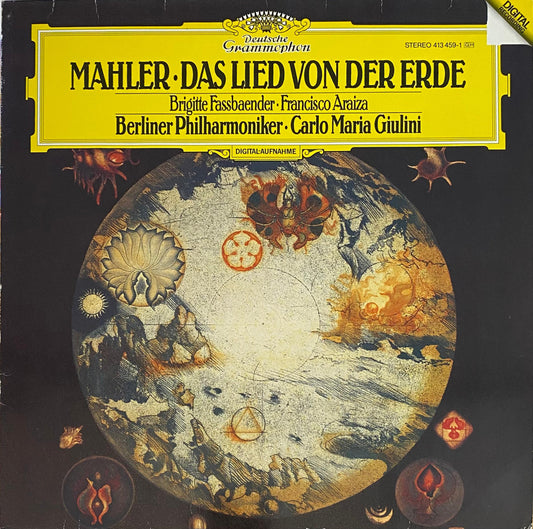 Mahler - Brigitte Fassbaender, Francisco Araiza, Berliner Philharmoniker, Carlo Maria Giulini – Das Lied Von Der Erde (vinilo, usado, Alemania, 1984)